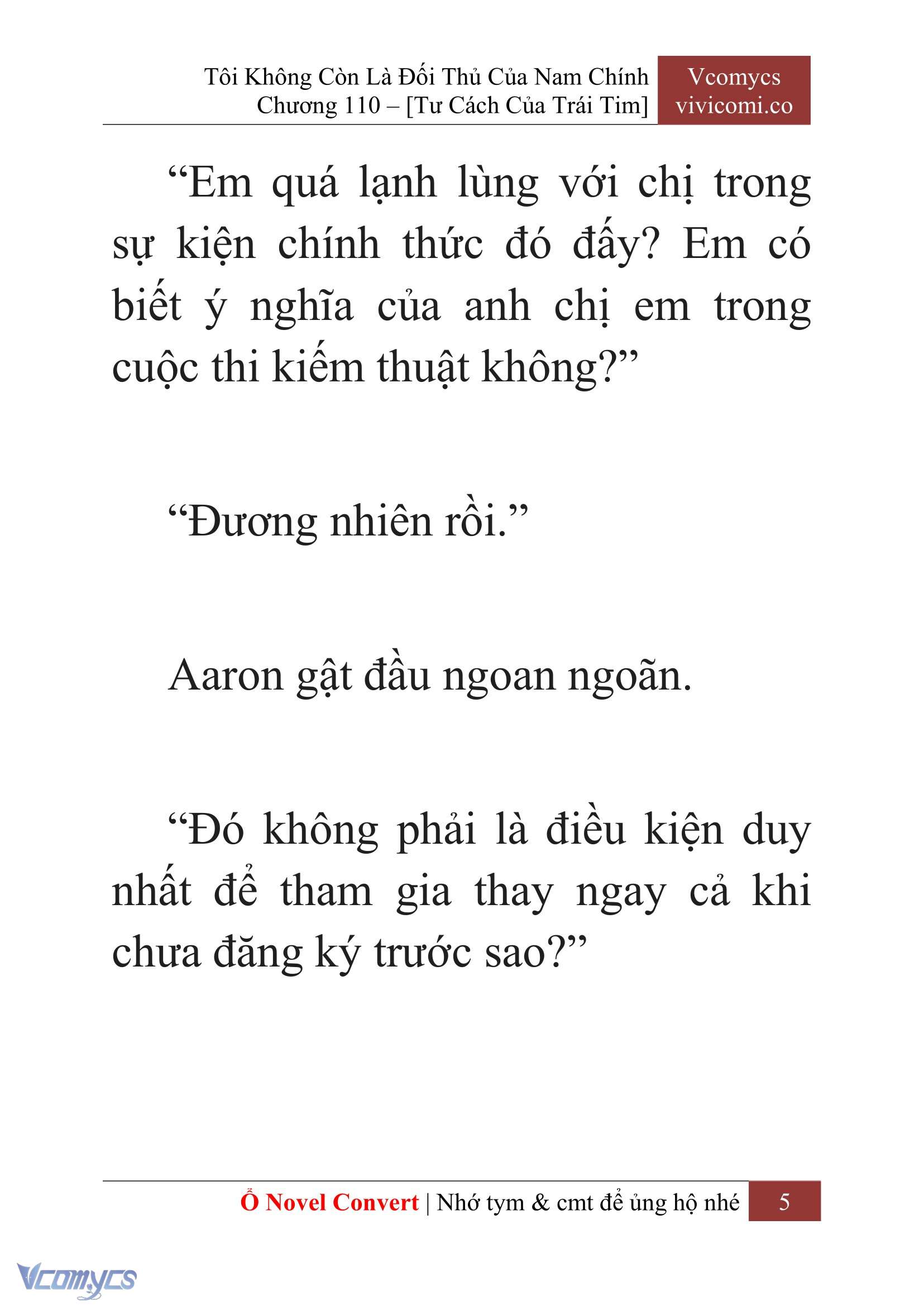 [Novel] Tôi Không Còn Là Đối Thủ Của Nam Chính Chapter  110 - 7