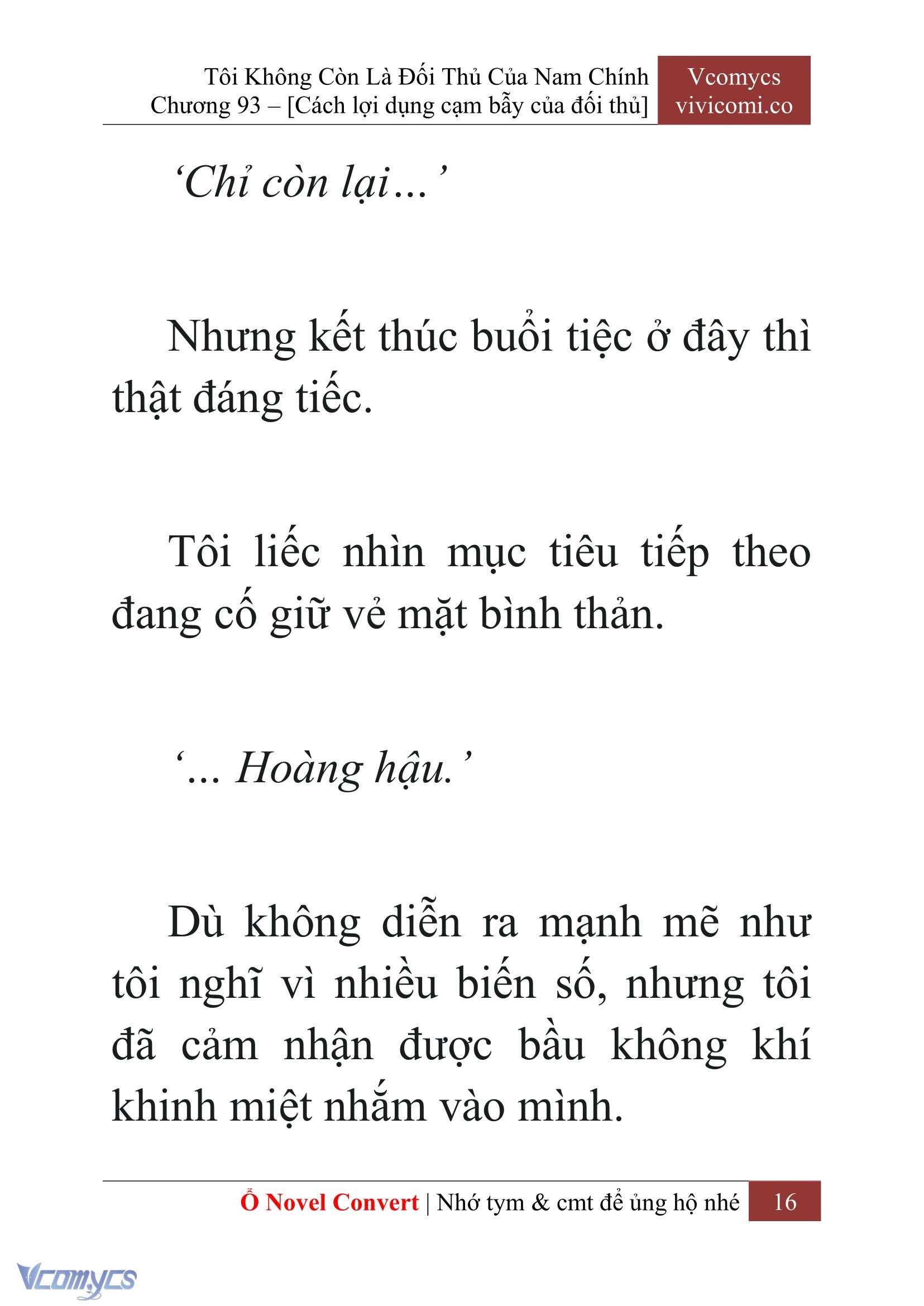[Novel] Tôi Không Còn Là Đối Thủ Của Nam Chính Chapter  93 - 18