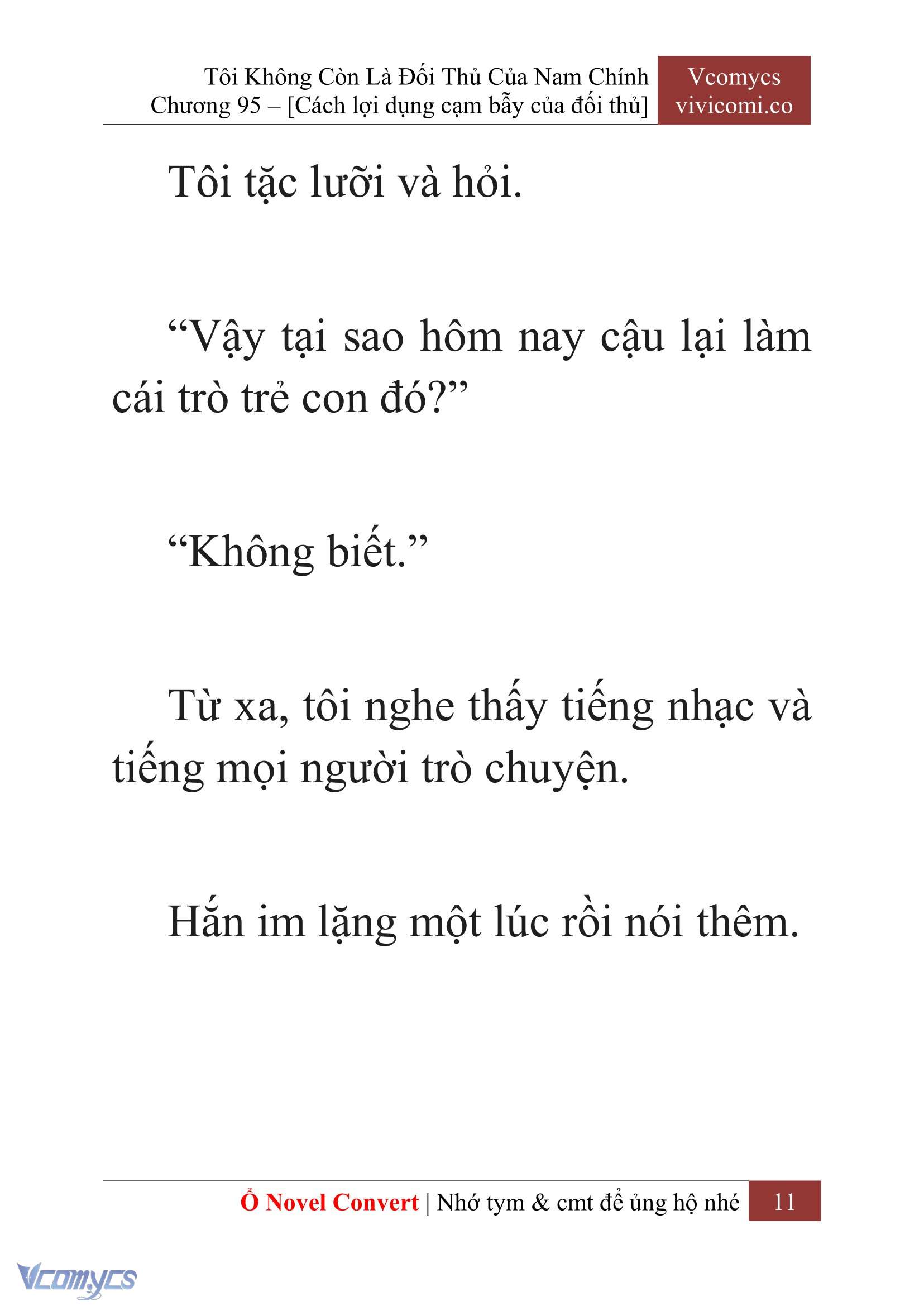 [Novel] Tôi Không Còn Là Đối Thủ Của Nam Chính Chapter  95 - 13