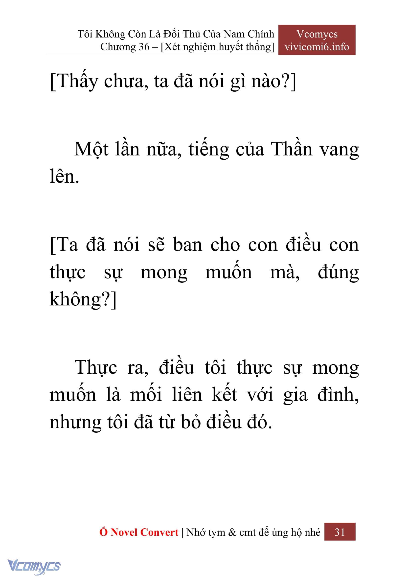 [Novel] Tôi Không Còn Là Đối Thủ Của Nam Chính Chapter  36 - 33
