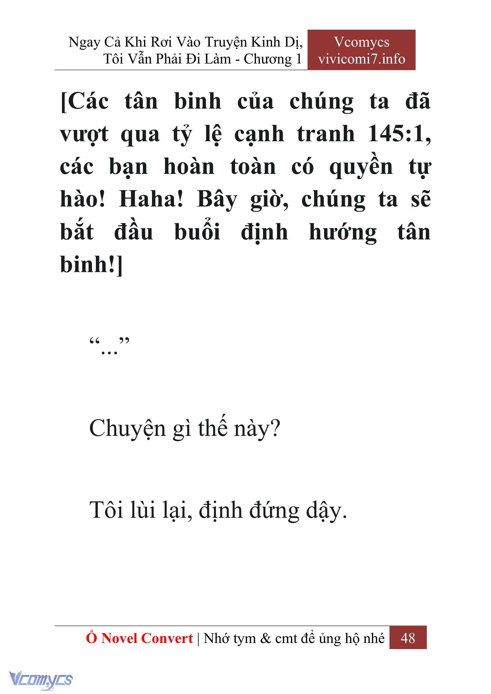 [Novel] Ngay Cả Khi Rơi Vào Truyện Kinh Dị, Tôi Vẫn Phải Đi Làm Chapter  1 - 50