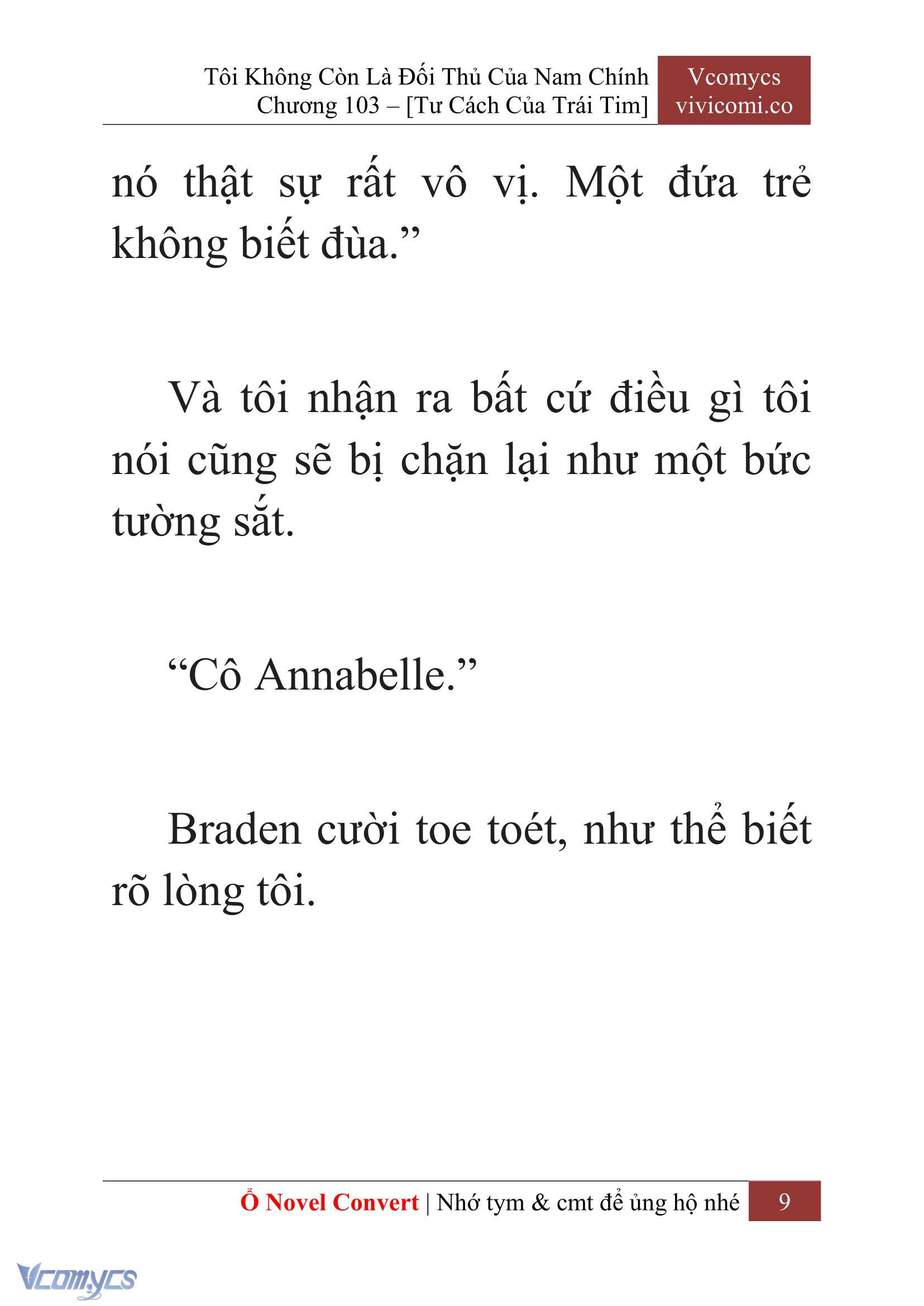 [Novel] Tôi Không Còn Là Đối Thủ Của Nam Chính Chapter  103 - 11