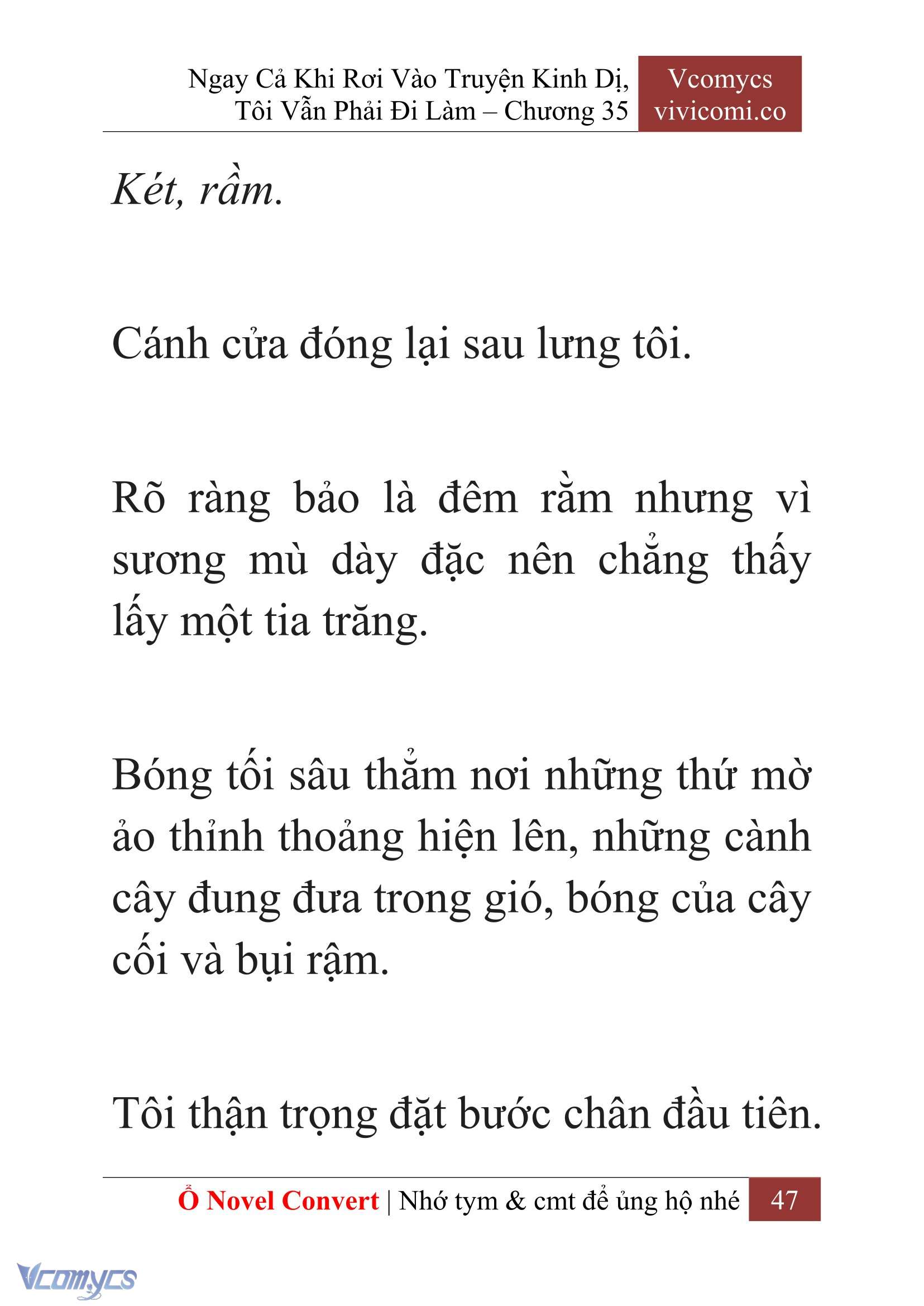 [Novel] Ngay Cả Khi Rơi Vào Truyện Kinh Dị, Tôi Vẫn Phải Đi Làm Chapter  35 - 49