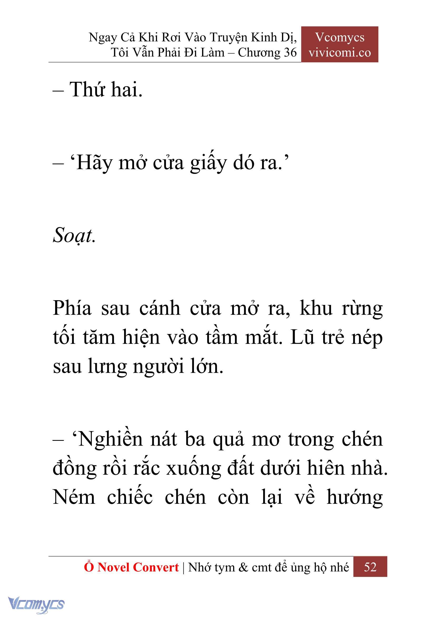 [Novel] Ngay Cả Khi Rơi Vào Truyện Kinh Dị, Tôi Vẫn Phải Đi Làm Chapter  36 - 54