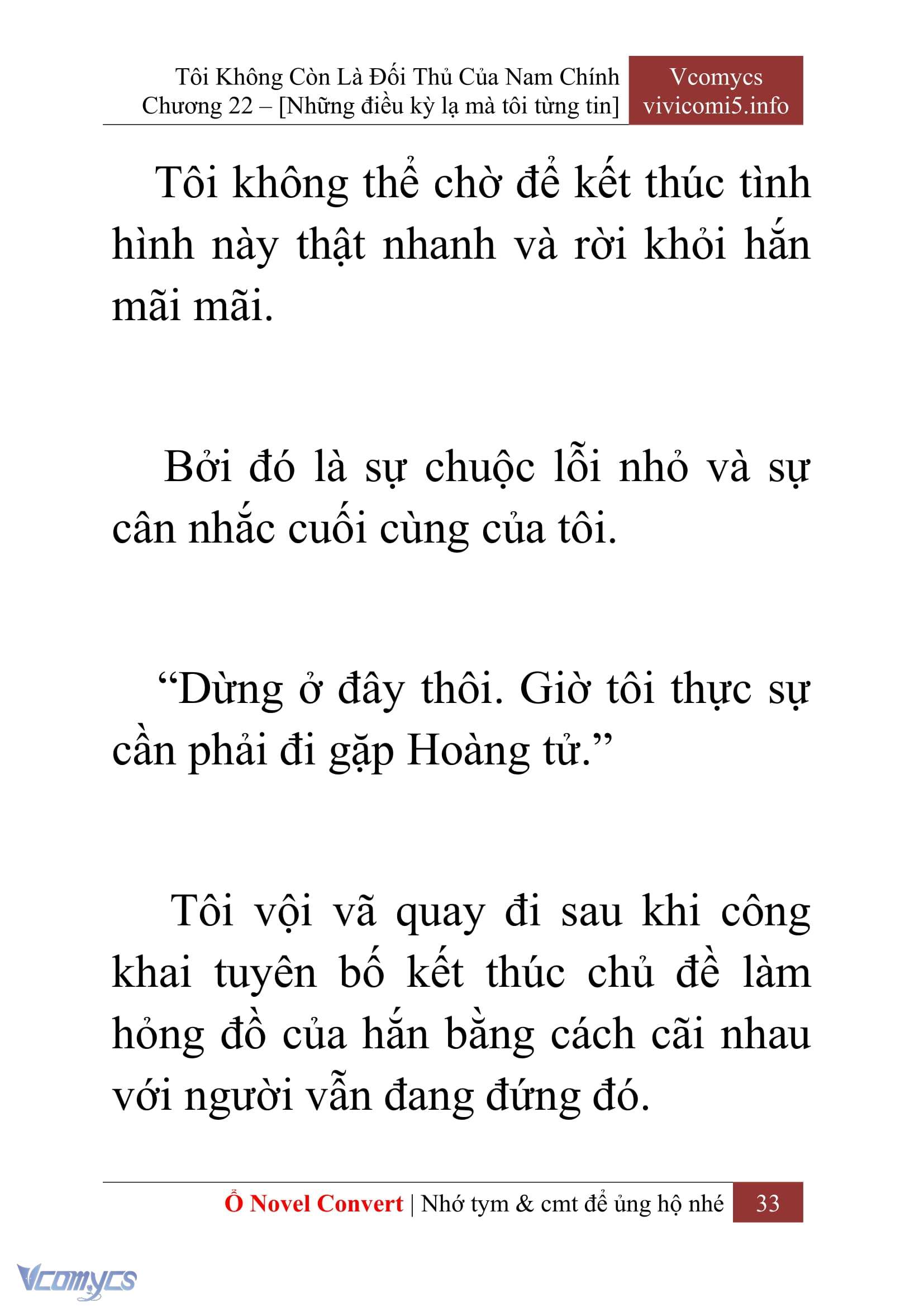 [Novel] Tôi Không Còn Là Đối Thủ Của Nam Chính Chapter  22 - 35
