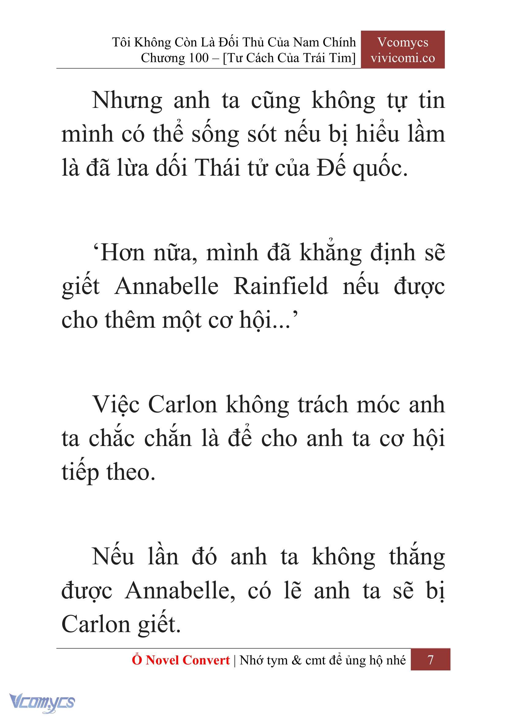 [Novel] Tôi Không Còn Là Đối Thủ Của Nam Chính Chapter  100 - 9