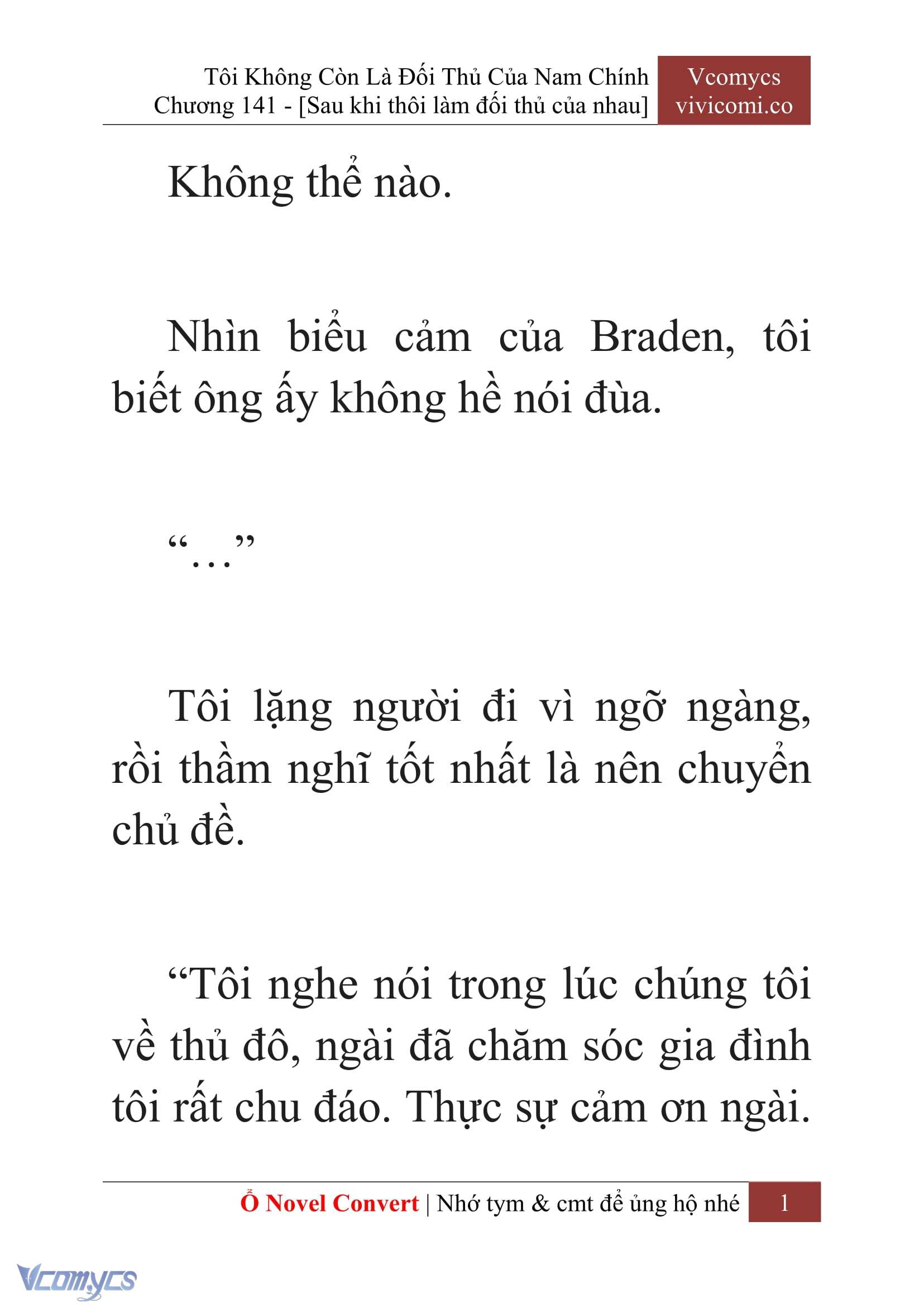 [Novel] Tôi Không Còn Là Đối Thủ Của Nam Chính Chapter  141 - 3