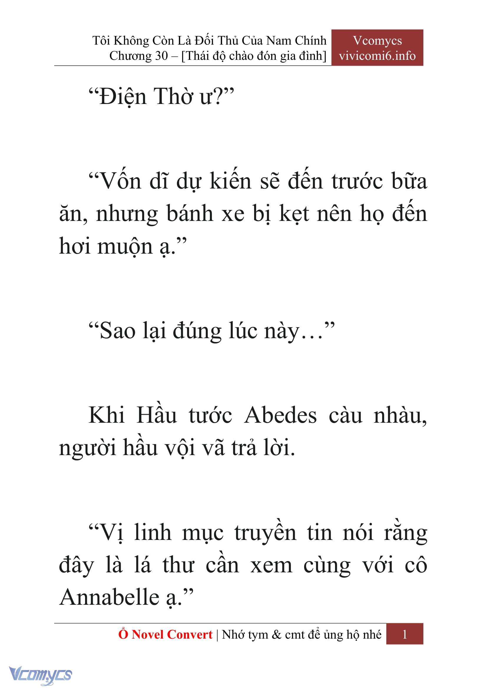 [Novel] Tôi Không Còn Là Đối Thủ Của Nam Chính Chapter  30 - 3