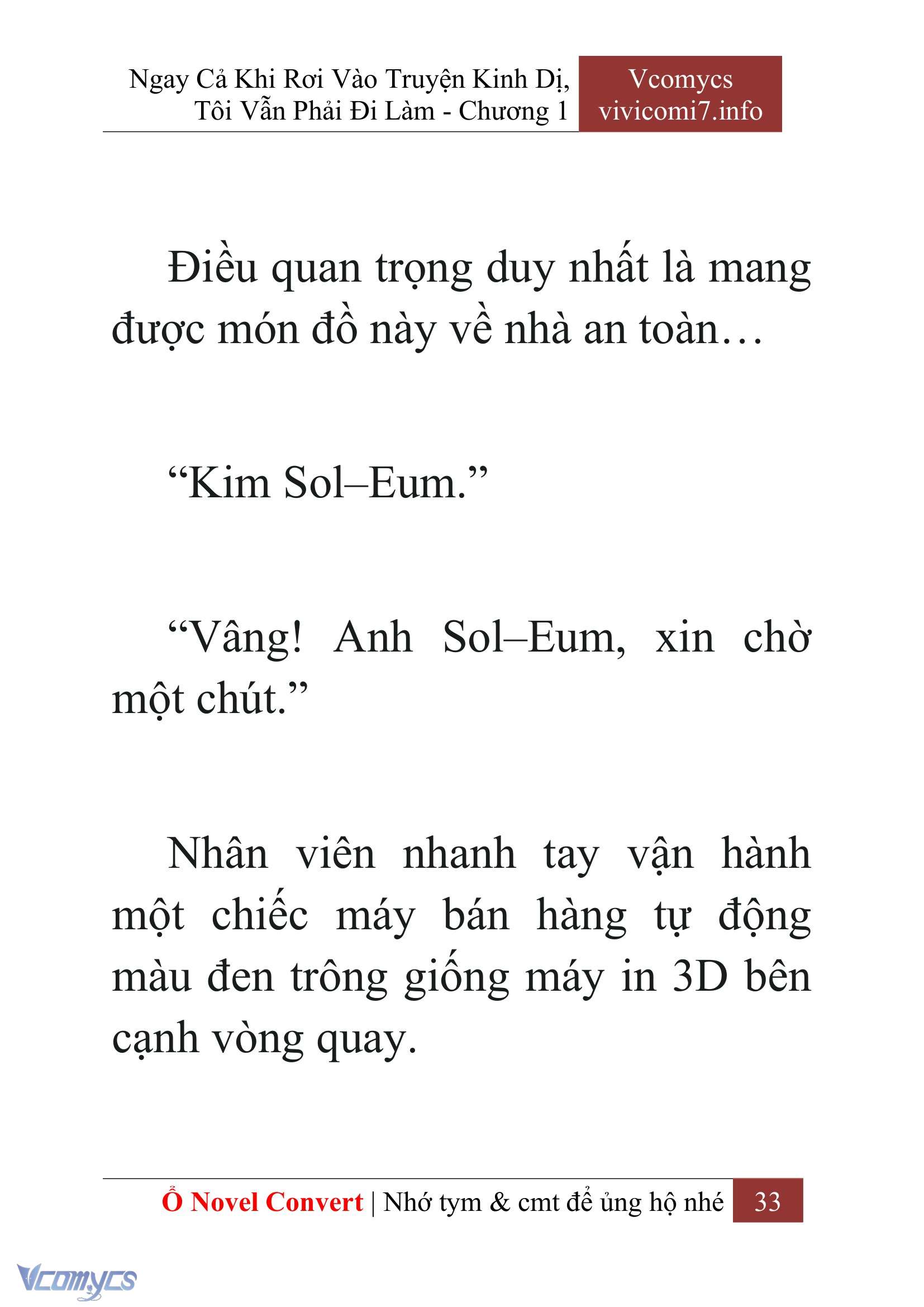 [Novel] Ngay Cả Khi Rơi Vào Truyện Kinh Dị, Tôi Vẫn Phải Đi Làm Chapter  1 - 35