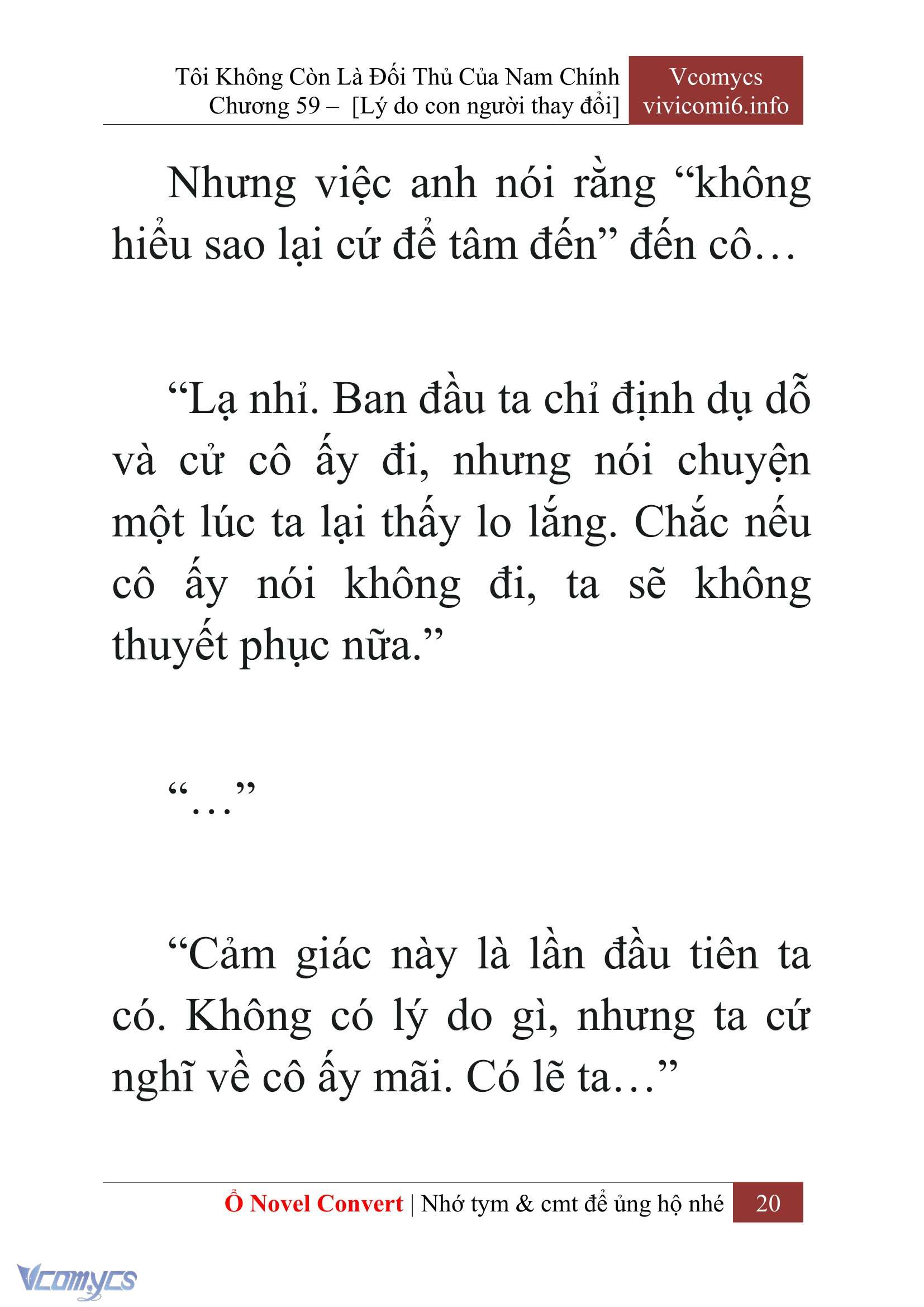 [Novel] Tôi Không Còn Là Đối Thủ Của Nam Chính Chapter  59 - 22