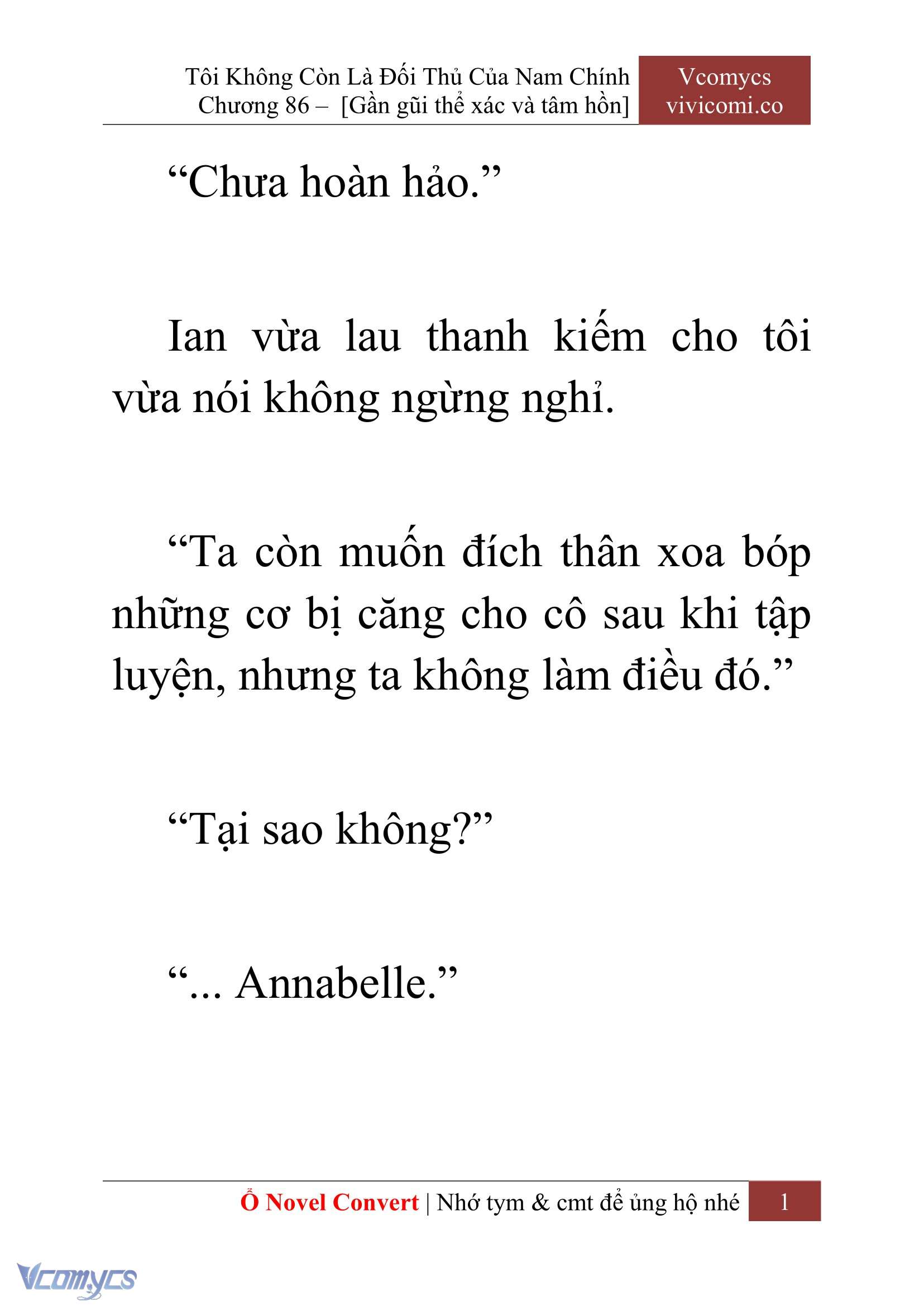 [Novel] Tôi Không Còn Là Đối Thủ Của Nam Chính Chapter  86 - 3