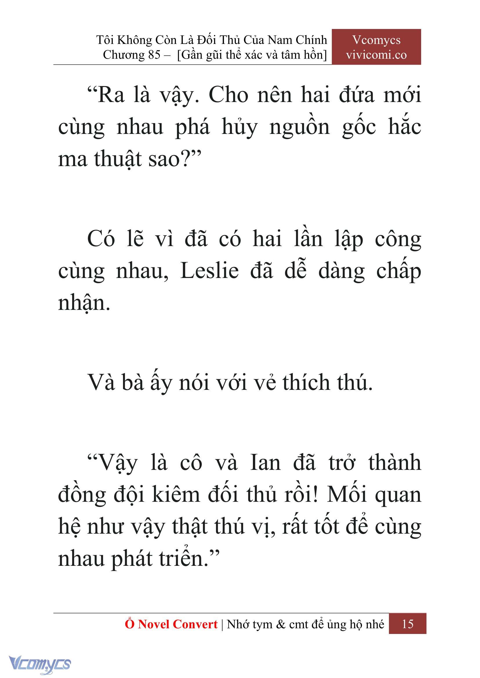 [Novel] Tôi Không Còn Là Đối Thủ Của Nam Chính Chapter  85 - 17