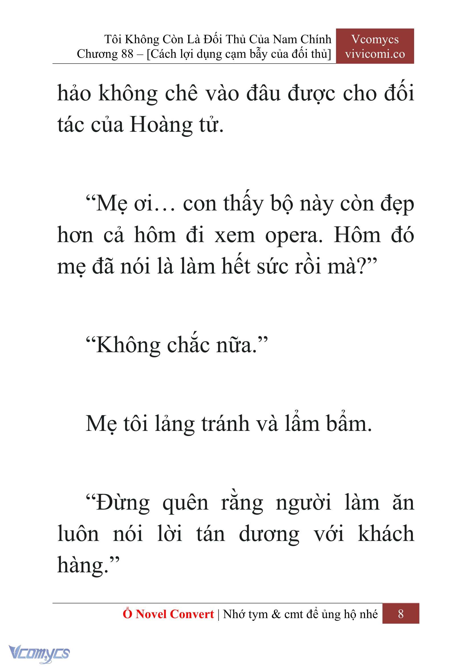 [Novel] Tôi Không Còn Là Đối Thủ Của Nam Chính Chapter  88 - 10