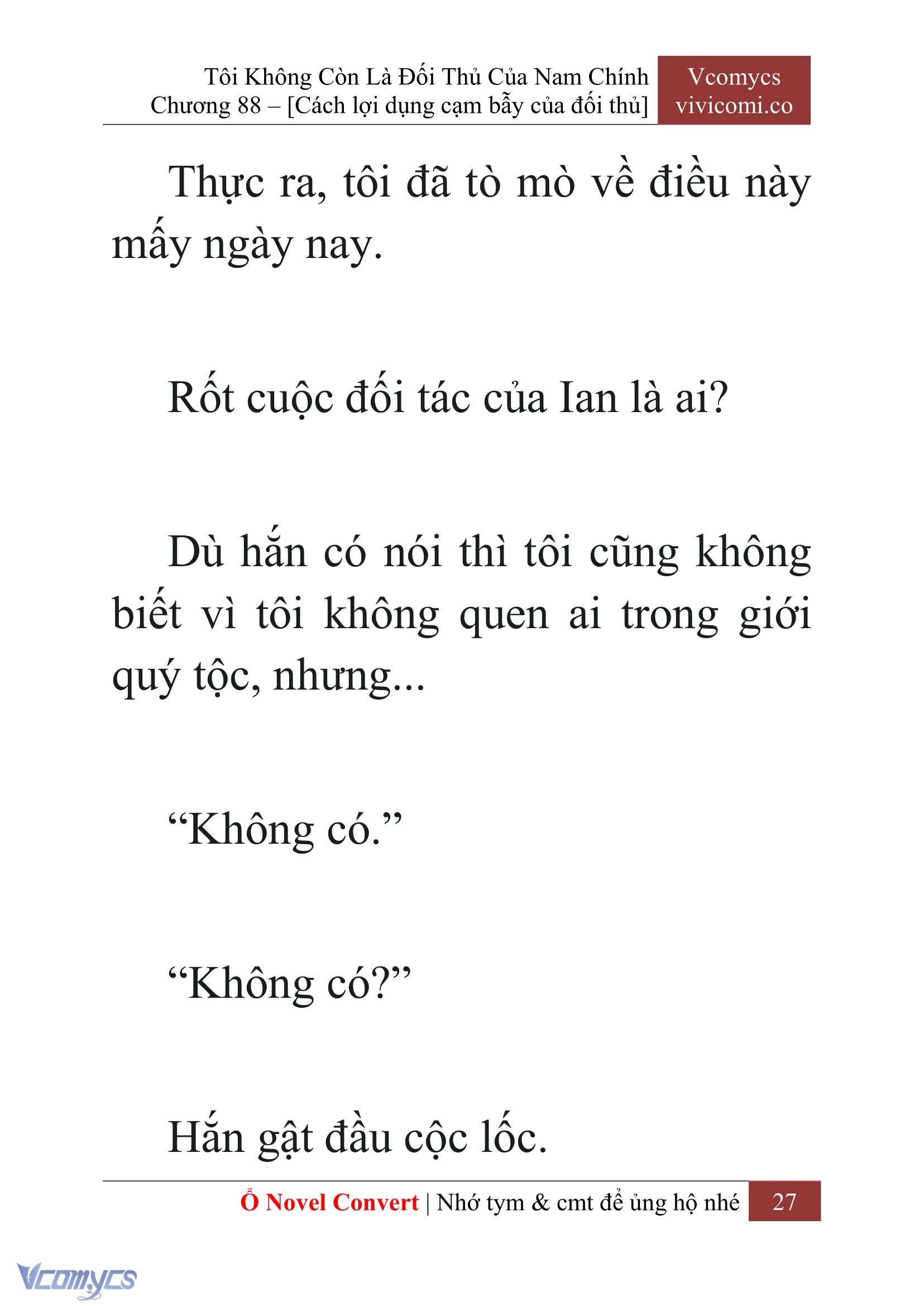 [Novel] Tôi Không Còn Là Đối Thủ Của Nam Chính Chapter  88 - 29