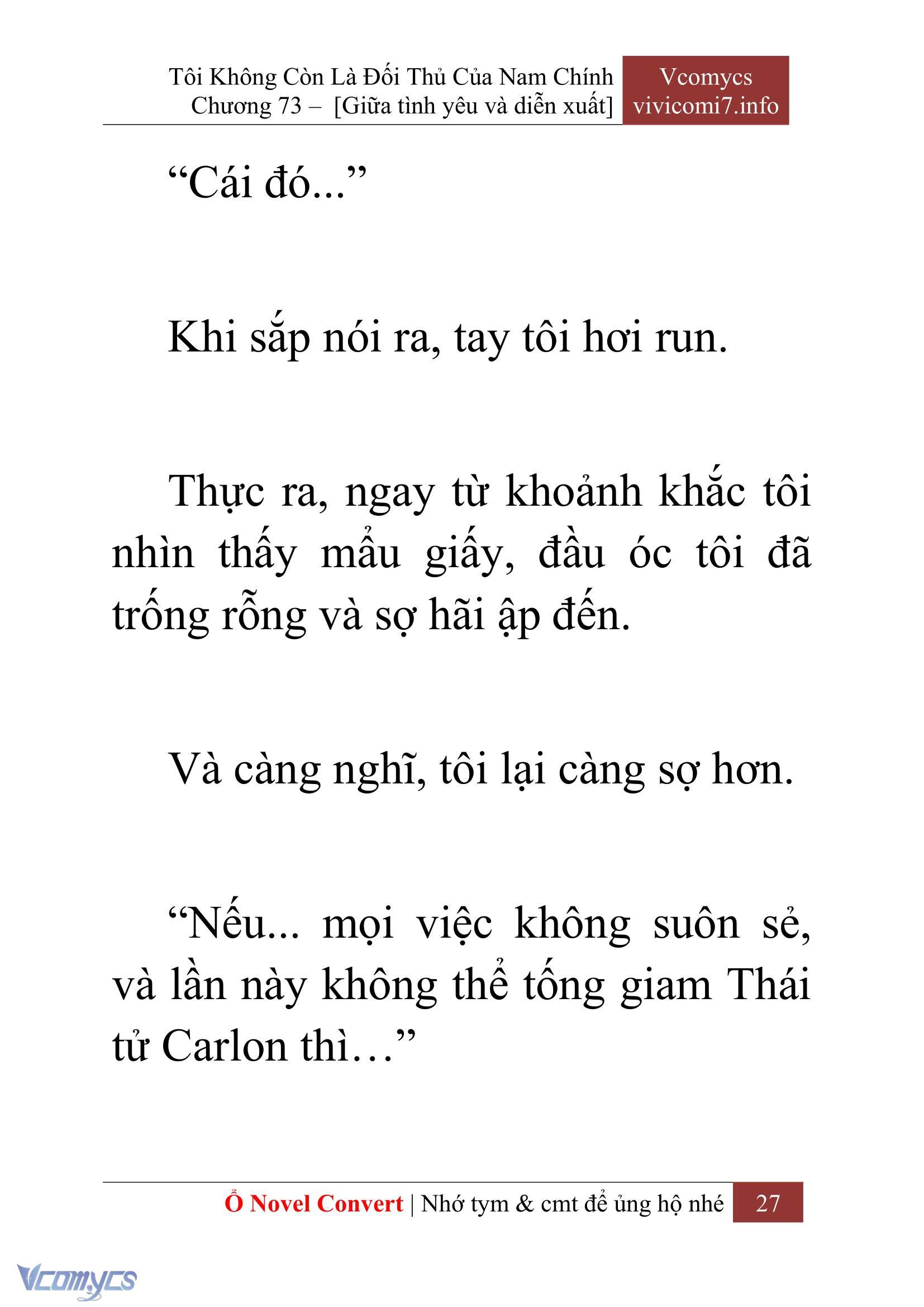 [Novel] Tôi Không Còn Là Đối Thủ Của Nam Chính Chapter  73 - 29