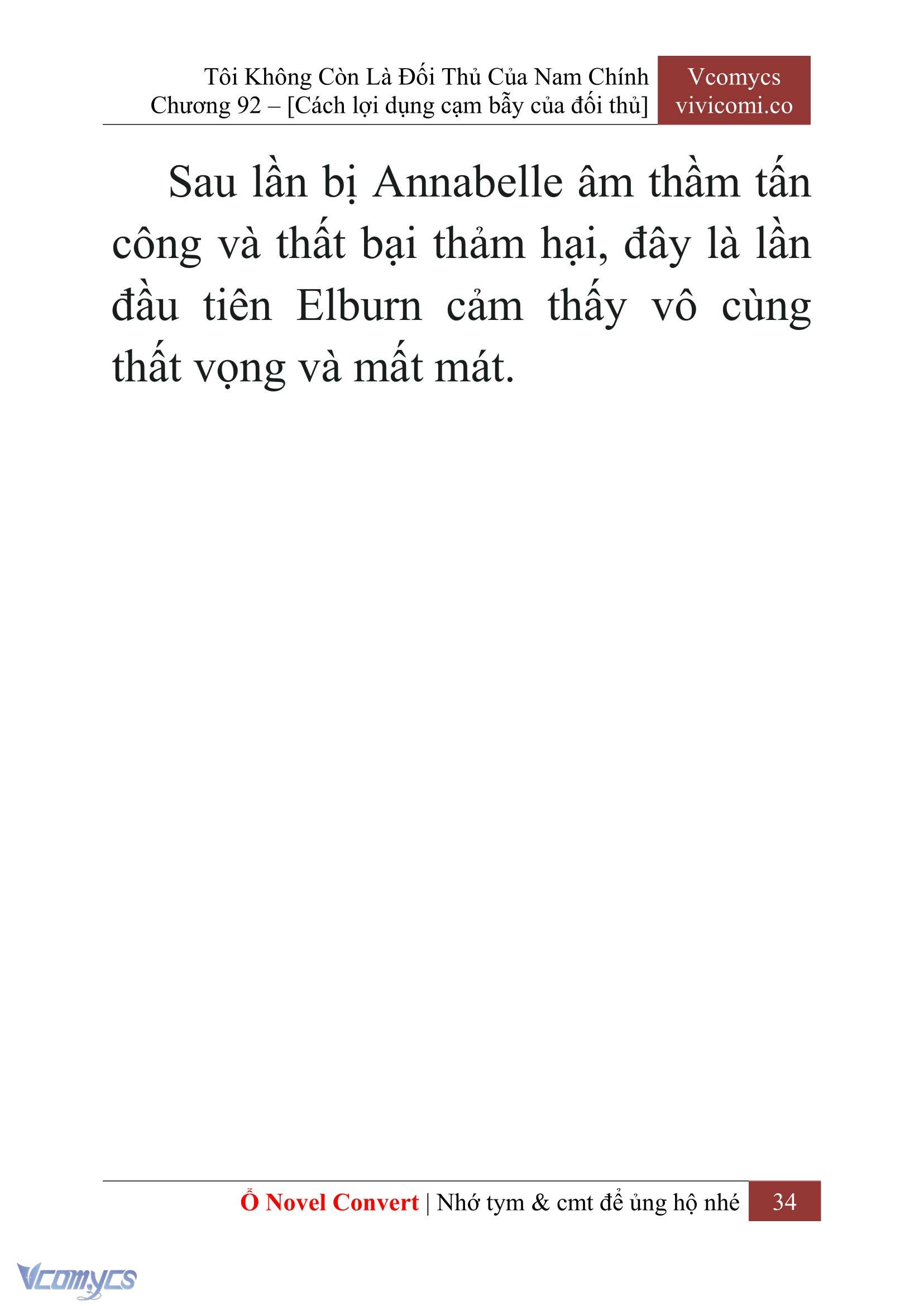 [Novel] Tôi Không Còn Là Đối Thủ Của Nam Chính Chapter  92 - 36