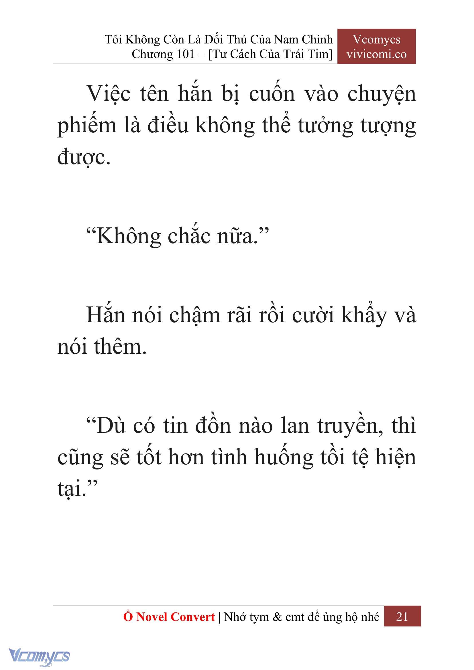 [Novel] Tôi Không Còn Là Đối Thủ Của Nam Chính Chapter  101 - 23
