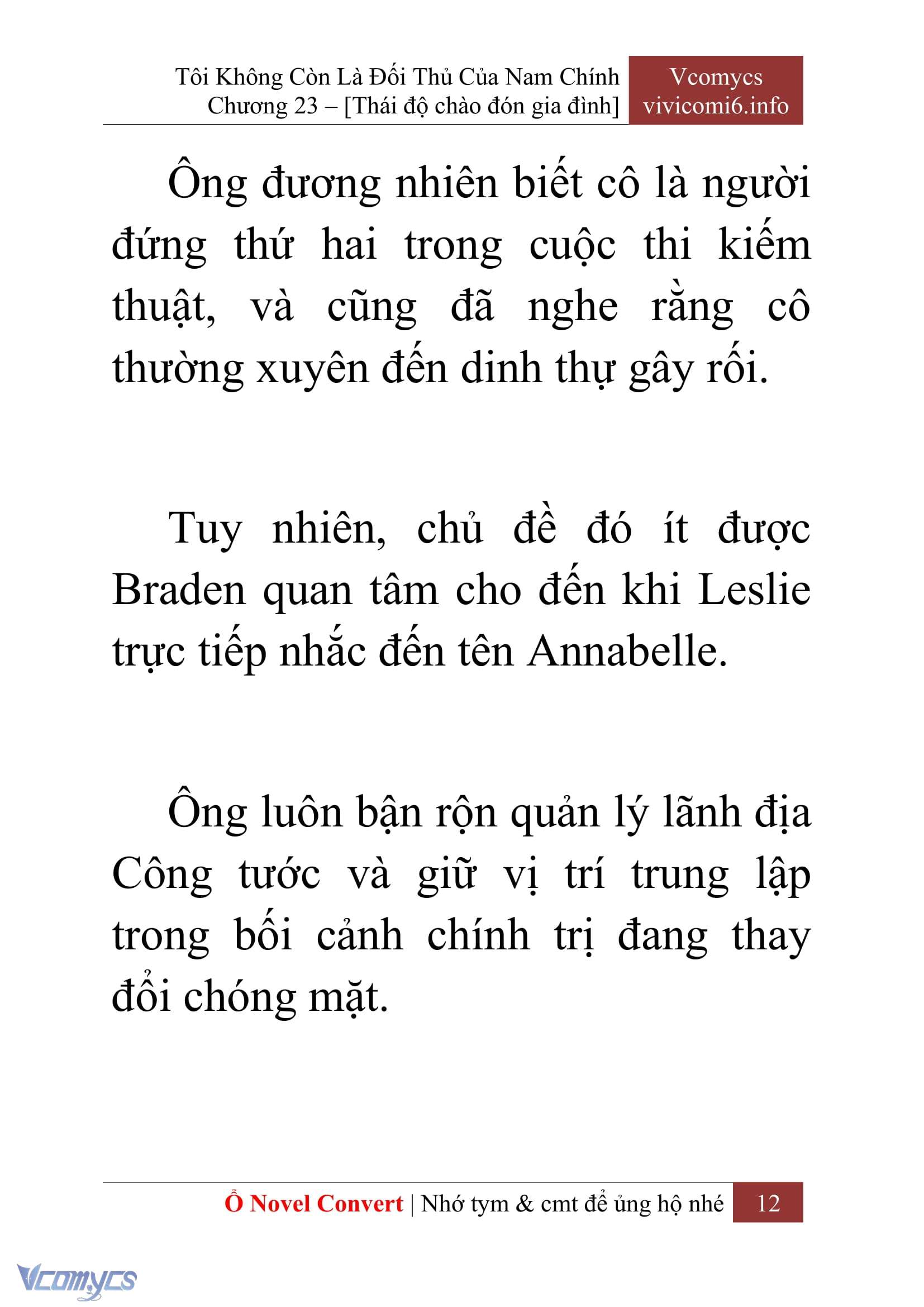 [Novel] Tôi Không Còn Là Đối Thủ Của Nam Chính Chapter  23 - 14