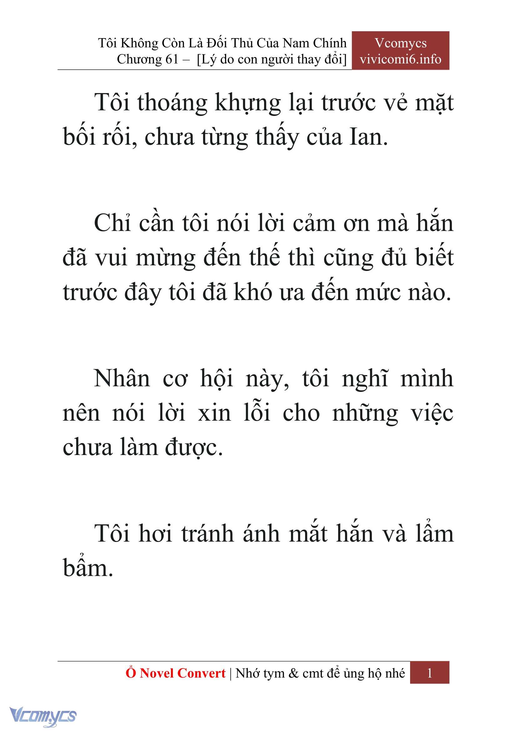 [Novel] Tôi Không Còn Là Đối Thủ Của Nam Chính Chapter  61 - 3