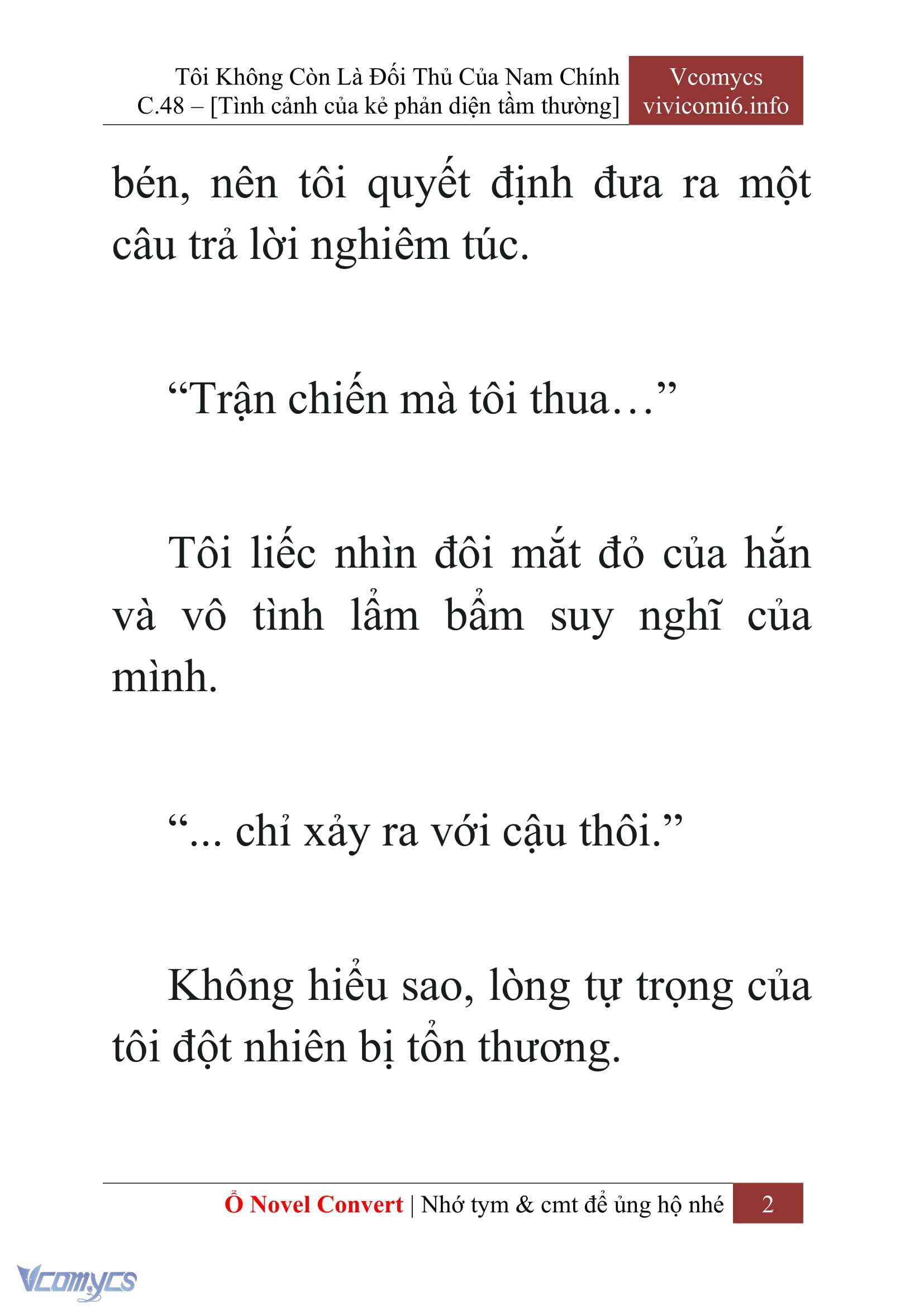 [Novel] Tôi Không Còn Là Đối Thủ Của Nam Chính Chapter  48 - 4