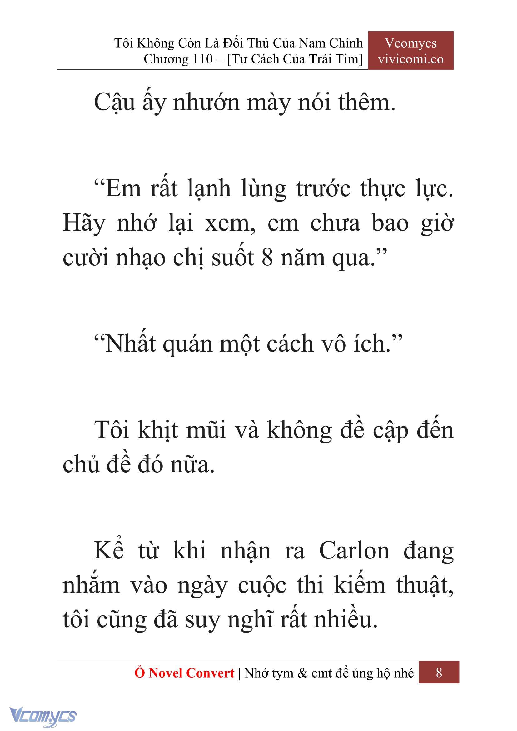 [Novel] Tôi Không Còn Là Đối Thủ Của Nam Chính Chapter  110 - 10