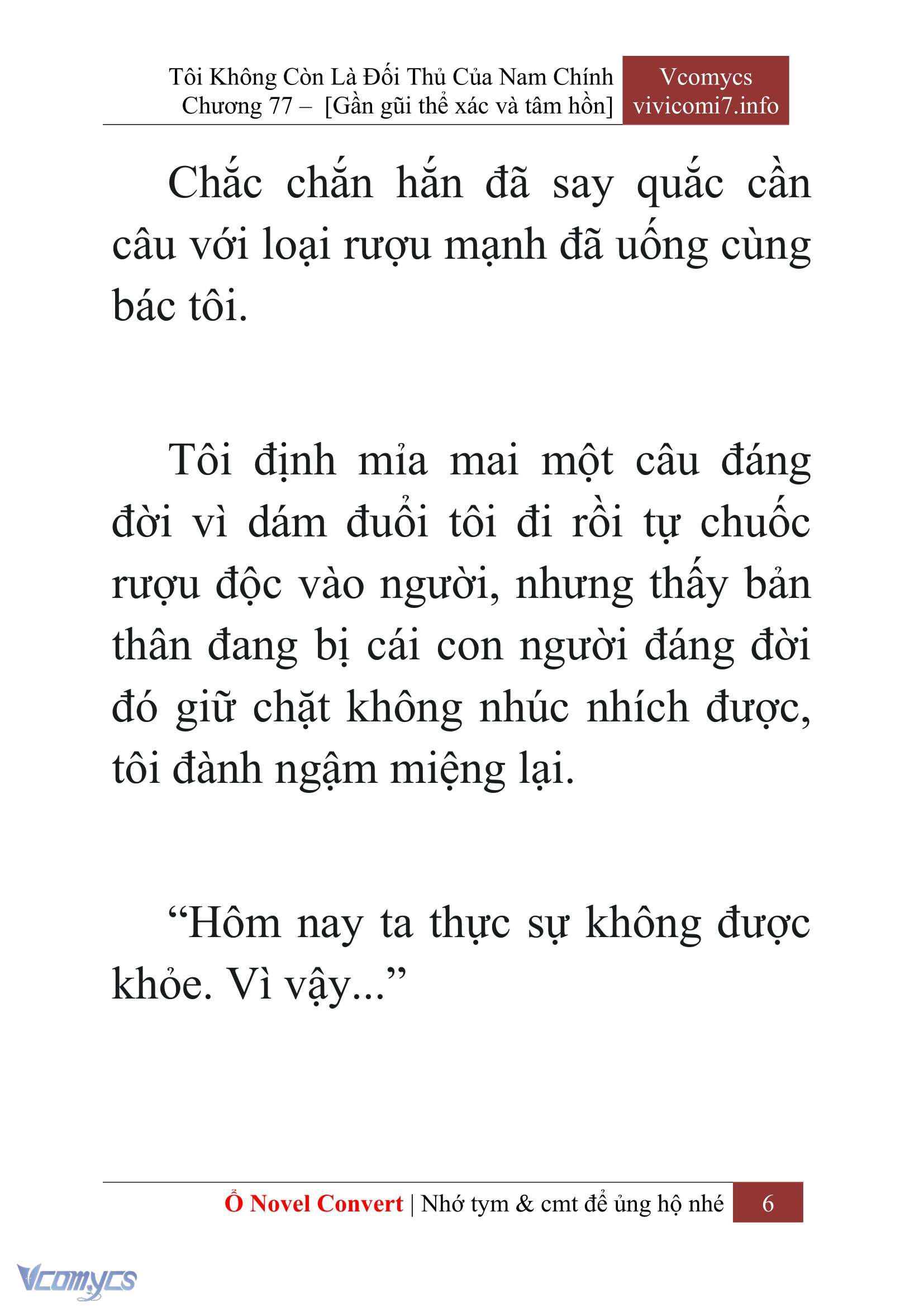 [Novel] Tôi Không Còn Là Đối Thủ Của Nam Chính Chapter  77 - 8
