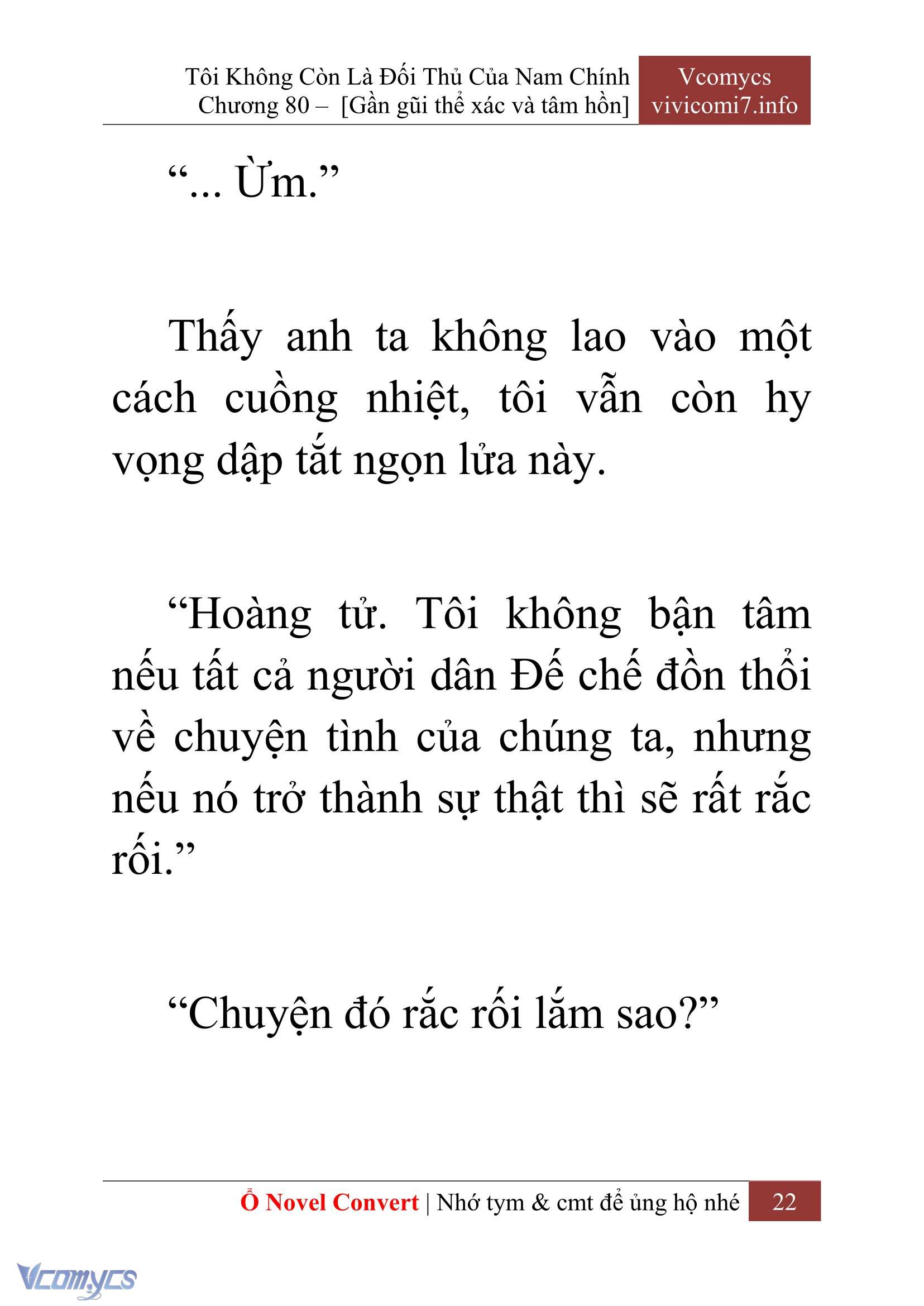 [Novel] Tôi Không Còn Là Đối Thủ Của Nam Chính Chapter  80 - 24
