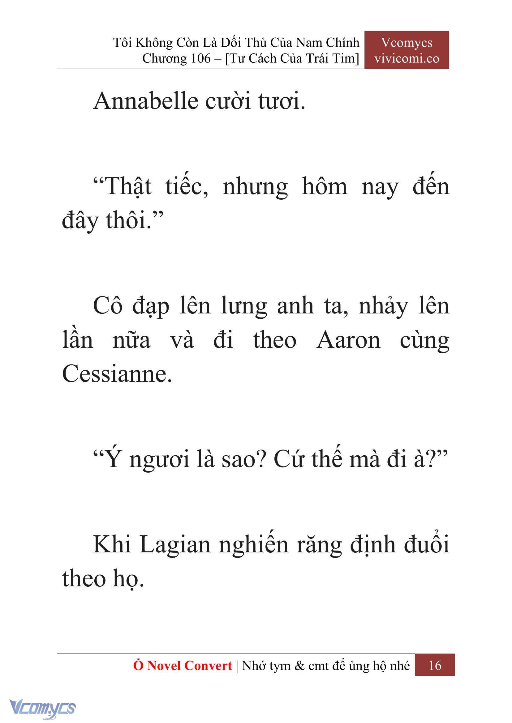 [Novel] Tôi Không Còn Là Đối Thủ Của Nam Chính Chapter  106 - 18
