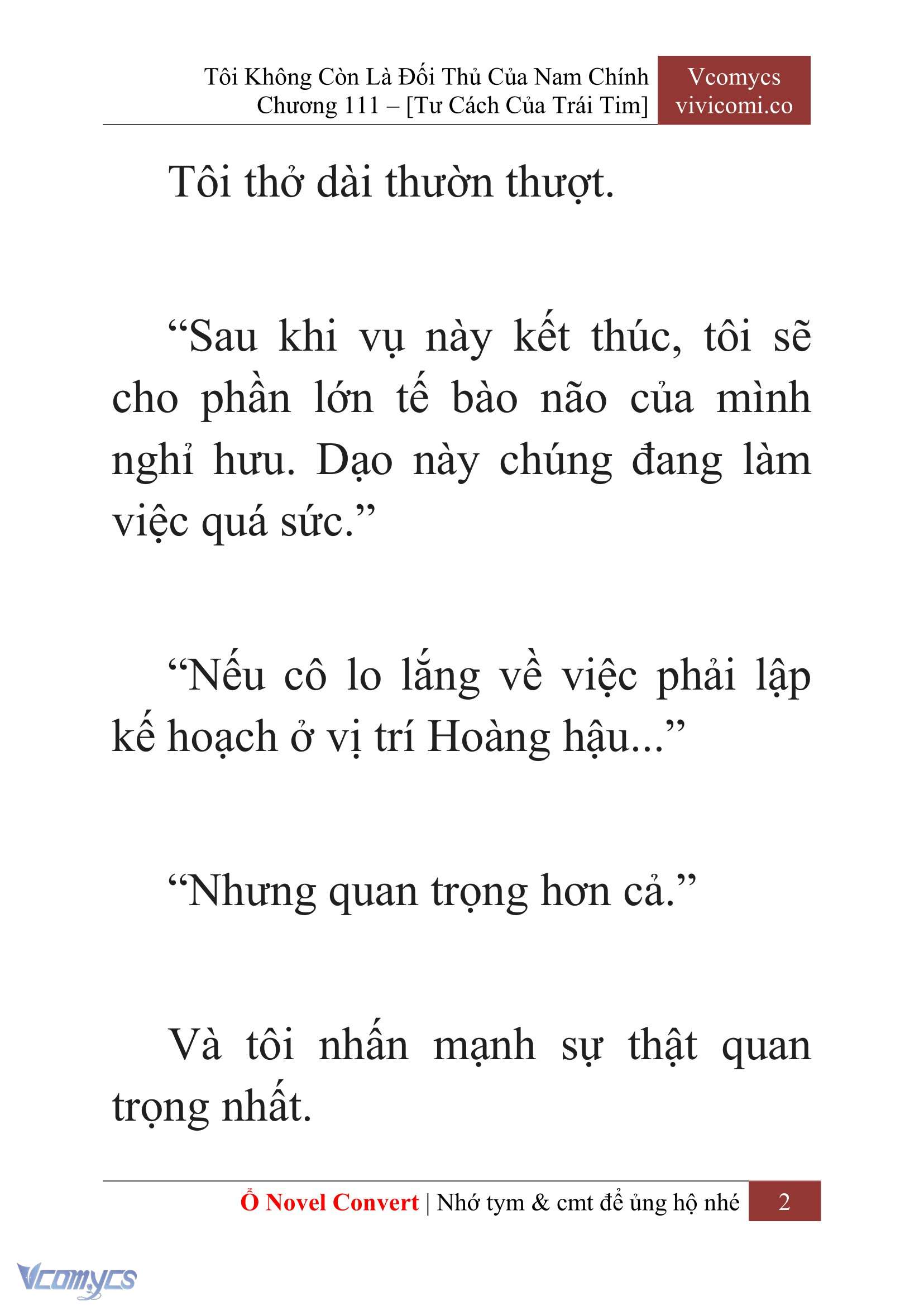[Novel] Tôi Không Còn Là Đối Thủ Của Nam Chính Chapter  111 - 4