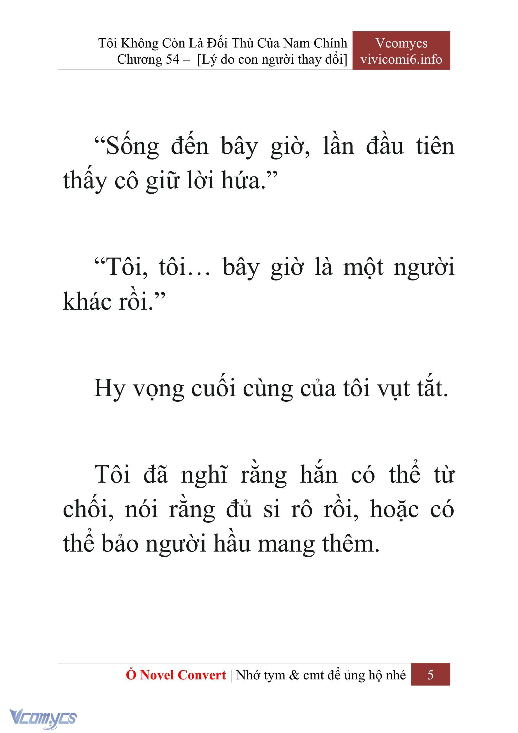 [Novel] Tôi Không Còn Là Đối Thủ Của Nam Chính Chapter  54 - 7