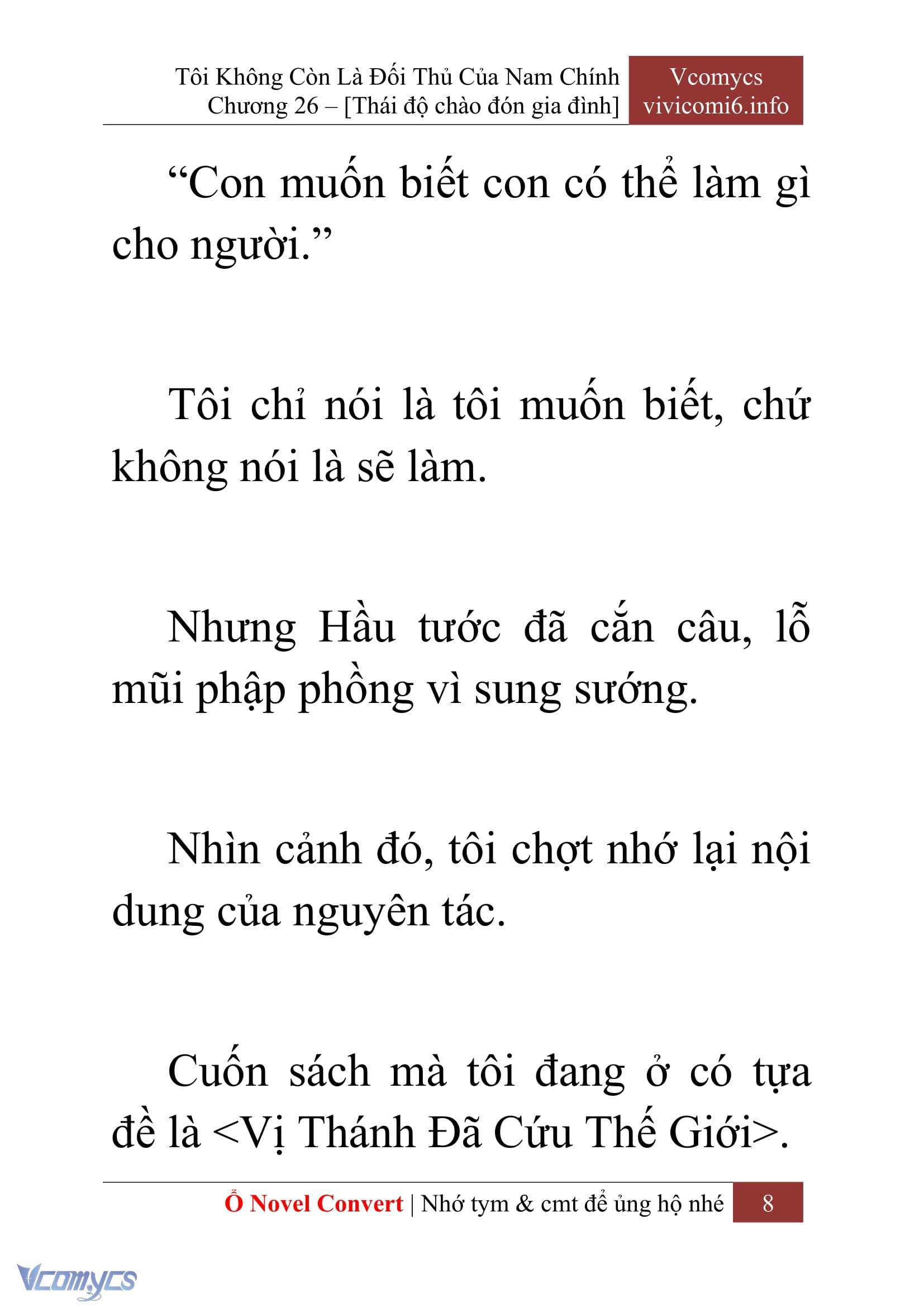 [Novel] Tôi Không Còn Là Đối Thủ Của Nam Chính Chapter  26 - 10
