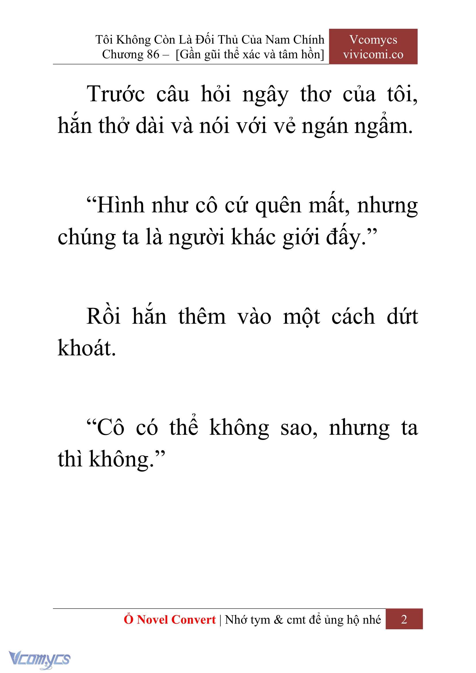 [Novel] Tôi Không Còn Là Đối Thủ Của Nam Chính Chapter  86 - 4