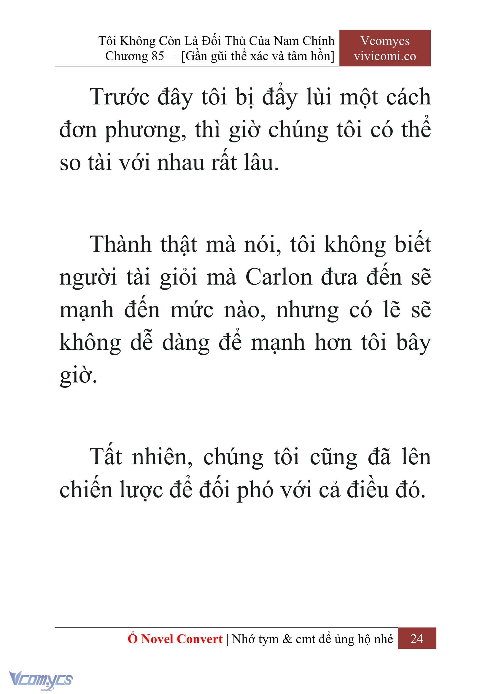[Novel] Tôi Không Còn Là Đối Thủ Của Nam Chính Chapter  85 - 26