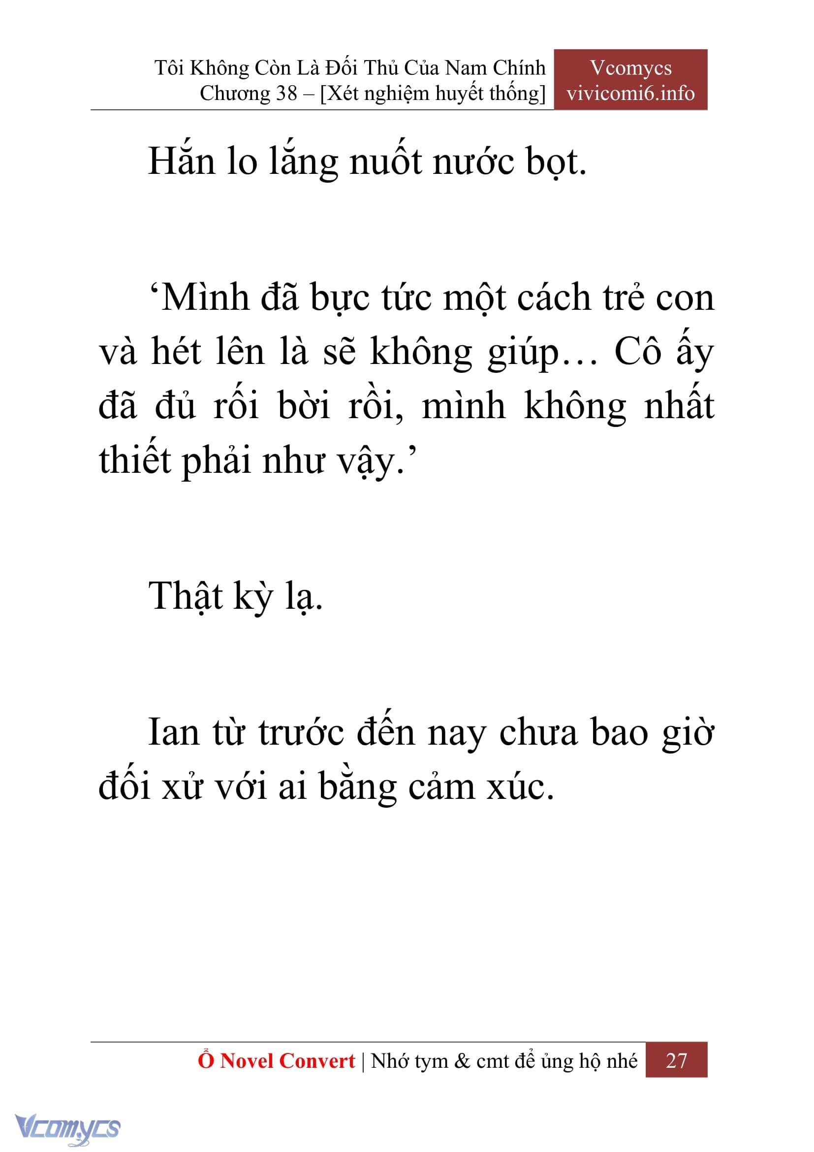 [Novel] Tôi Không Còn Là Đối Thủ Của Nam Chính Chapter  38 - 29