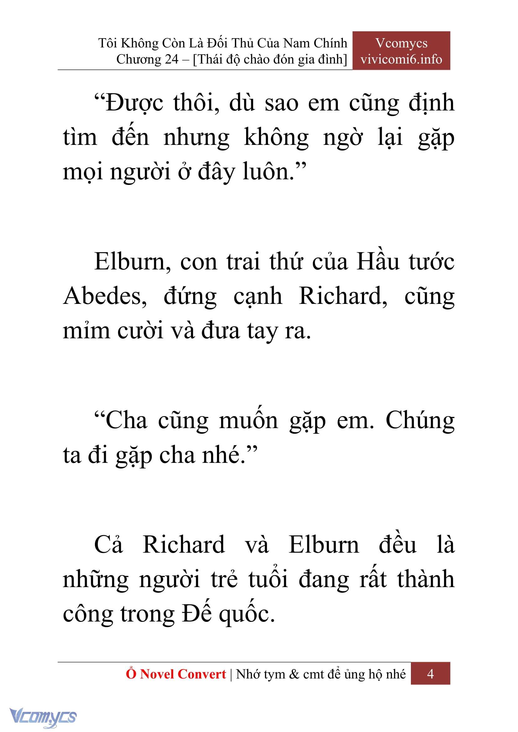 [Novel] Tôi Không Còn Là Đối Thủ Của Nam Chính Chapter  24 - 6
