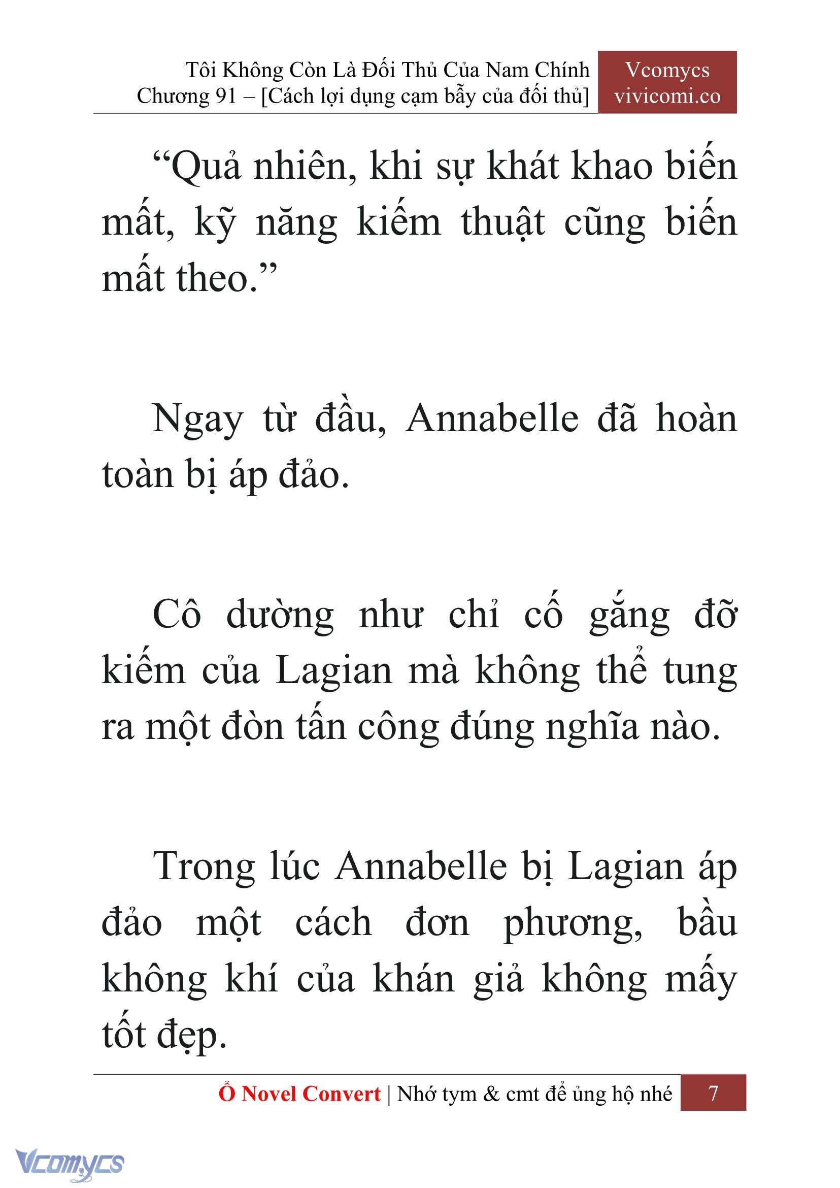 [Novel] Tôi Không Còn Là Đối Thủ Của Nam Chính Chapter  91 - 9