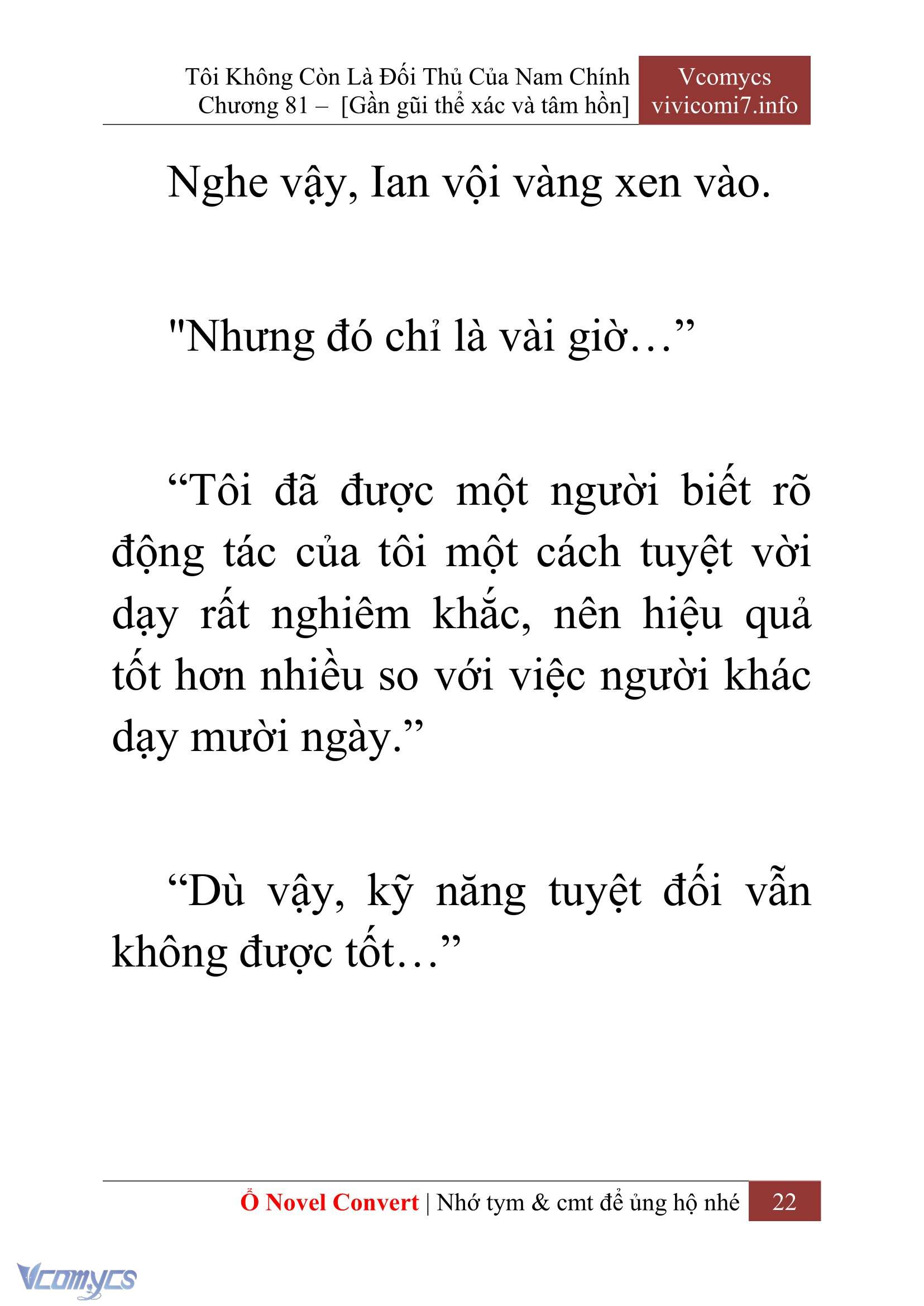 [Novel] Tôi Không Còn Là Đối Thủ Của Nam Chính Chapter  81 - 24