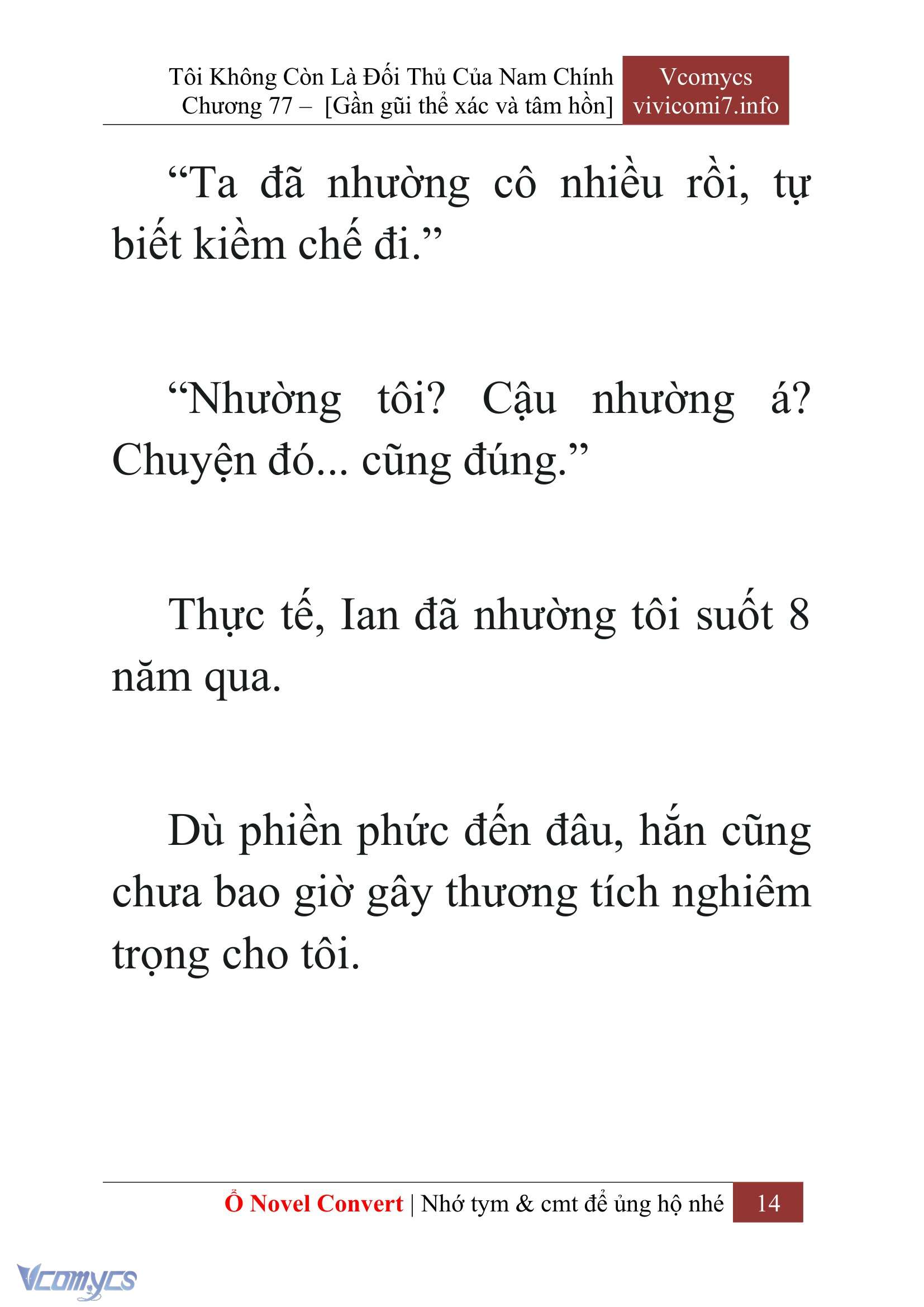 [Novel] Tôi Không Còn Là Đối Thủ Của Nam Chính Chapter  77 - 16
