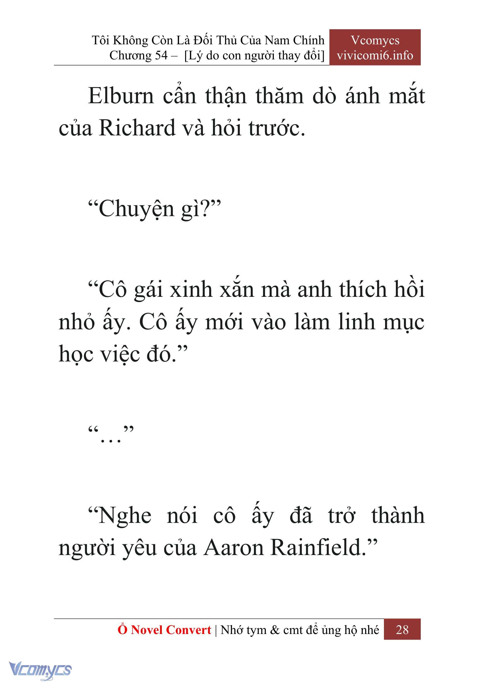 [Novel] Tôi Không Còn Là Đối Thủ Của Nam Chính Chapter  54 - 30