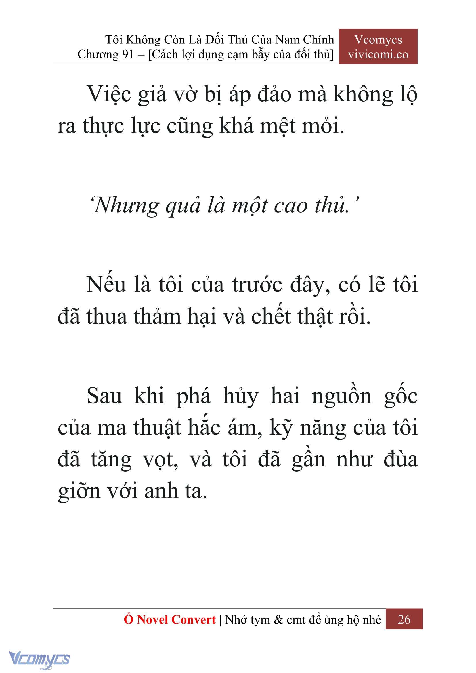 [Novel] Tôi Không Còn Là Đối Thủ Của Nam Chính Chapter  91 - 28