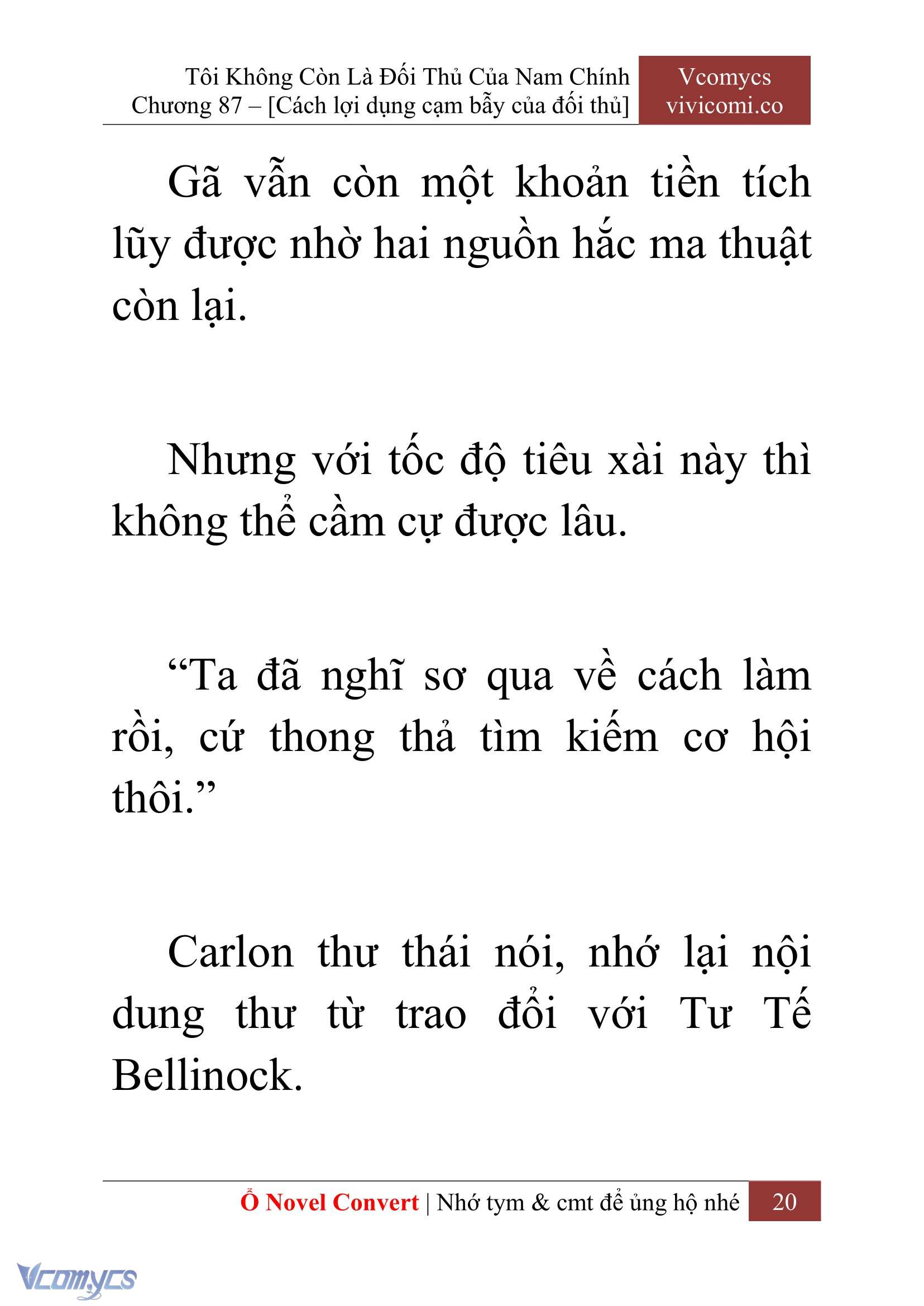 [Novel] Tôi Không Còn Là Đối Thủ Của Nam Chính Chapter  87 - 22