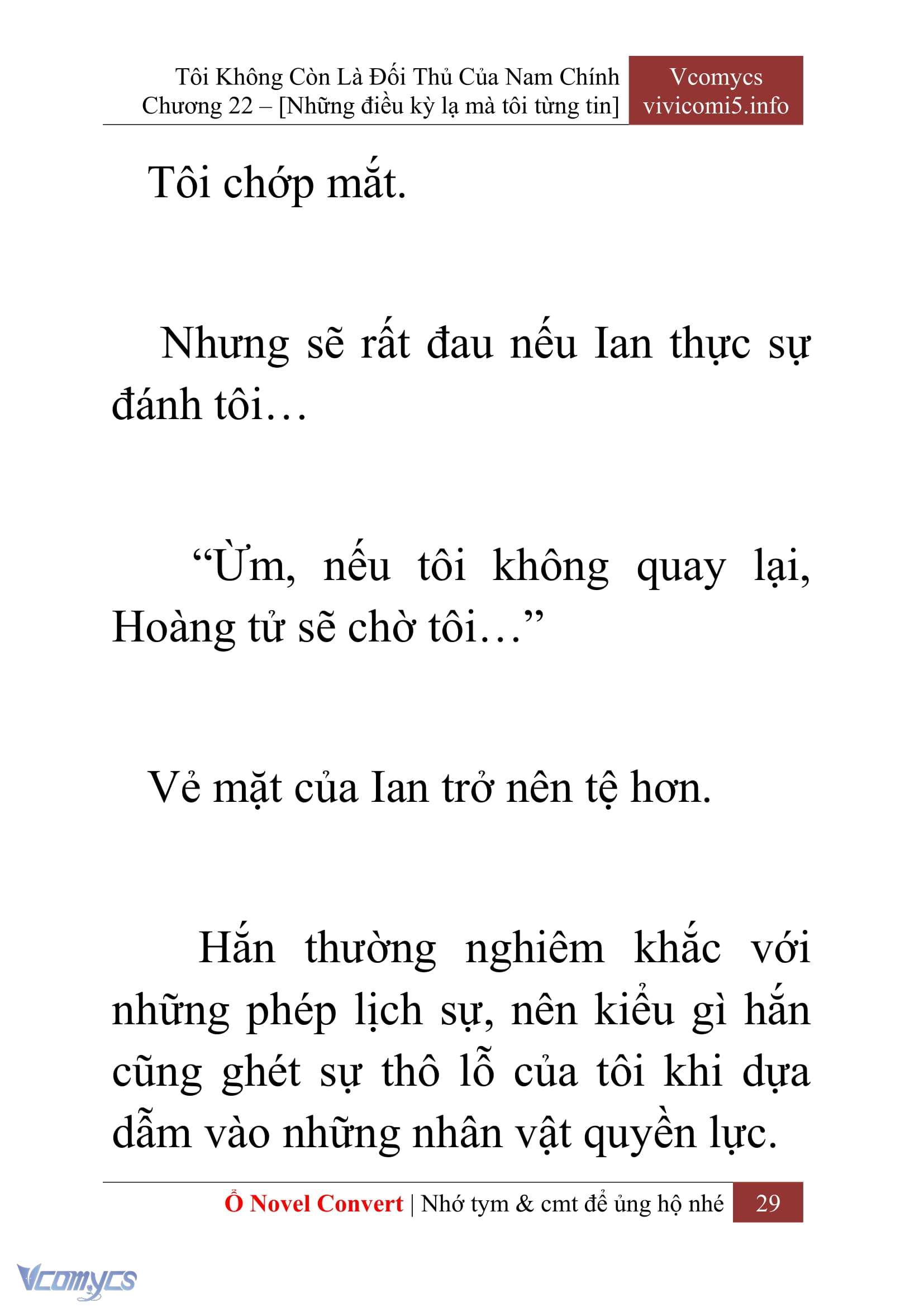 [Novel] Tôi Không Còn Là Đối Thủ Của Nam Chính Chapter  22 - 31