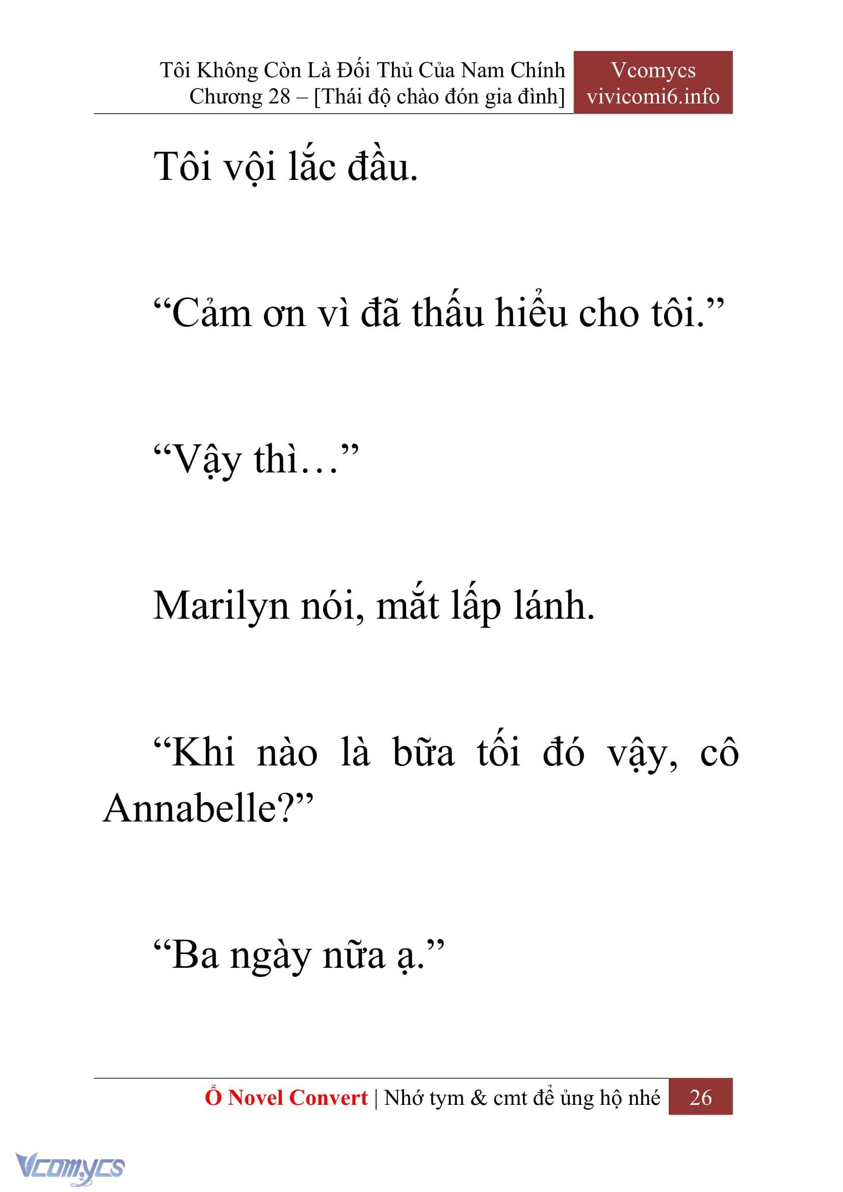 [Novel] Tôi Không Còn Là Đối Thủ Của Nam Chính Chapter  28 - 28