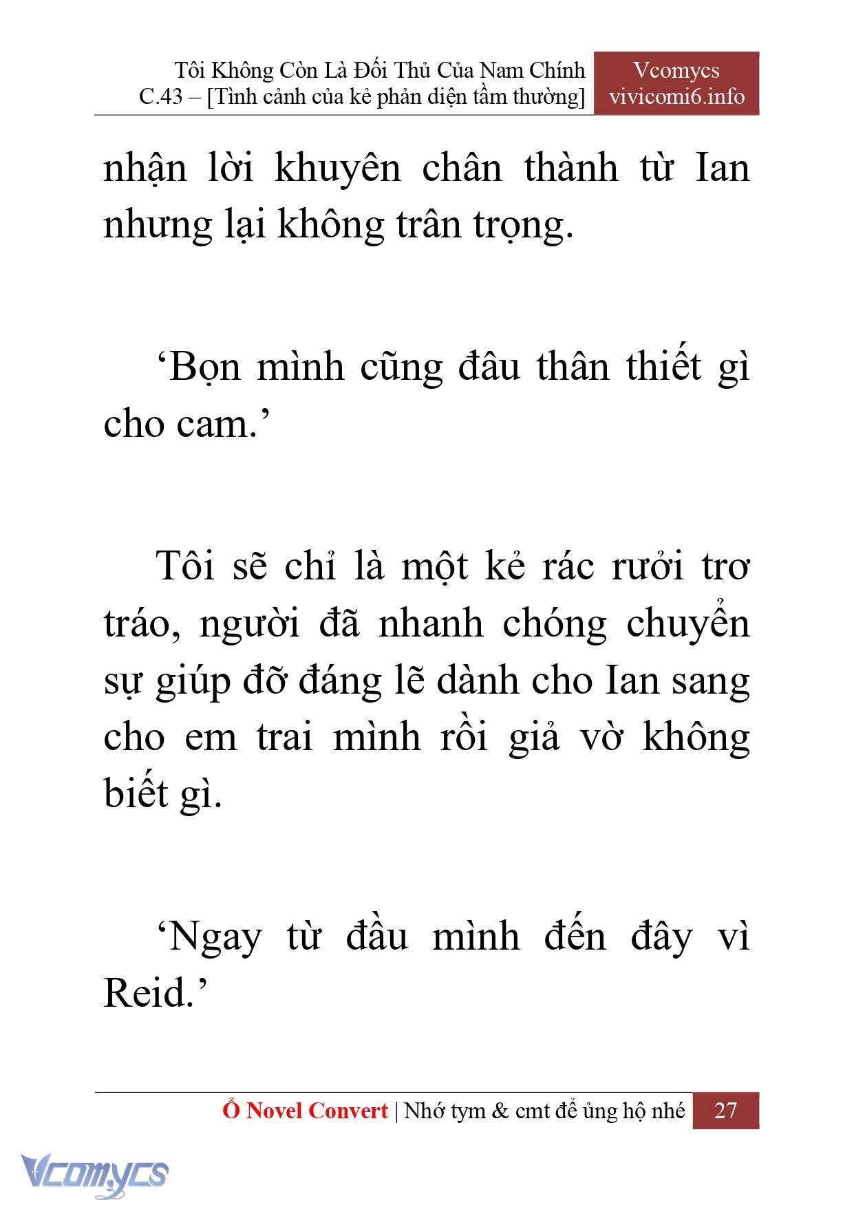[Novel] Tôi Không Còn Là Đối Thủ Của Nam Chính Chapter  43 - 29