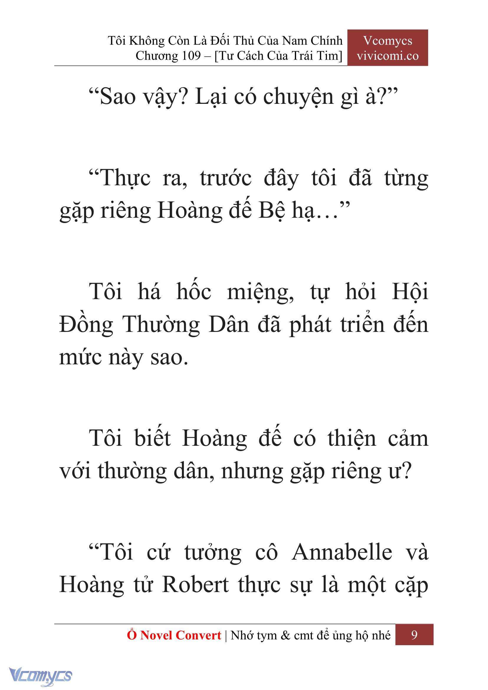 [Novel] Tôi Không Còn Là Đối Thủ Của Nam Chính Chapter  109 - 11