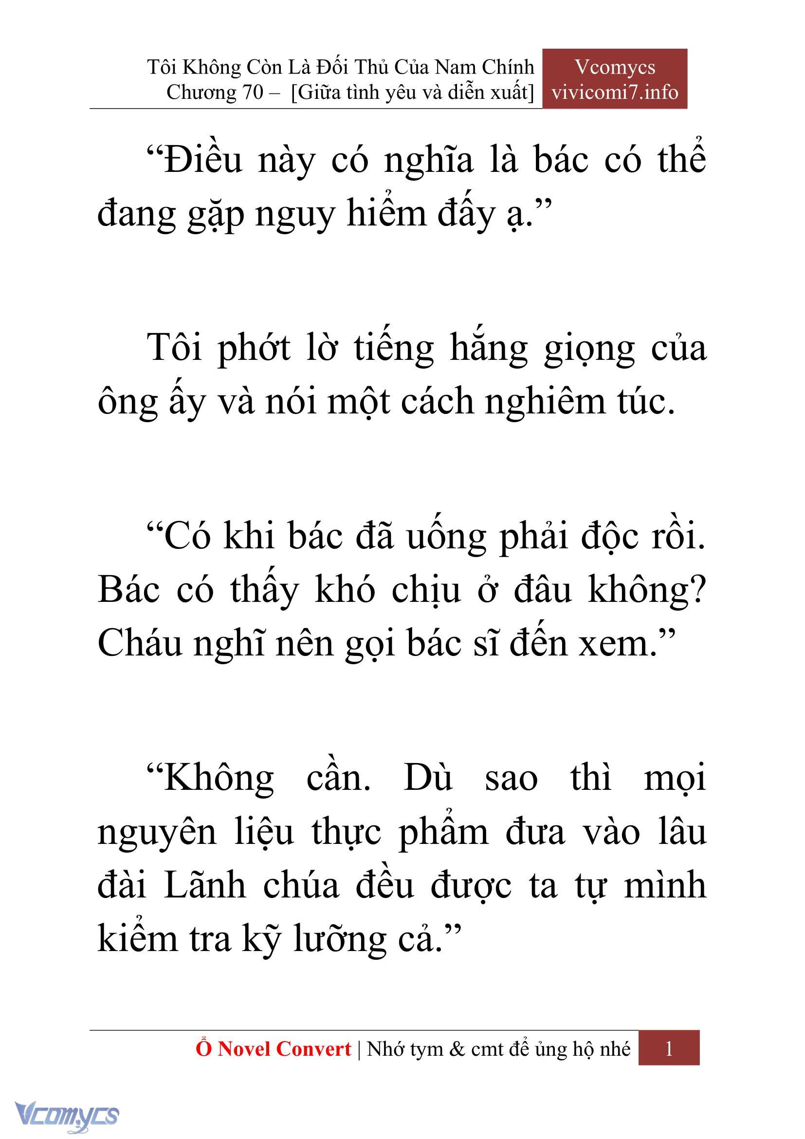 [Novel] Tôi Không Còn Là Đối Thủ Của Nam Chính Chapter  70 - 3