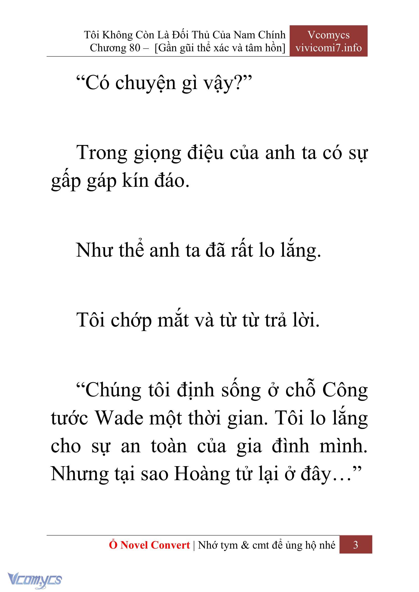 [Novel] Tôi Không Còn Là Đối Thủ Của Nam Chính Chapter  80 - 5