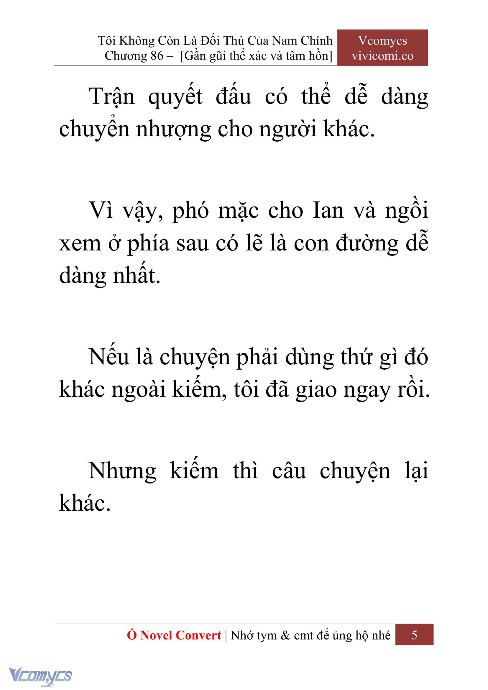 [Novel] Tôi Không Còn Là Đối Thủ Của Nam Chính Chapter  86 - 7