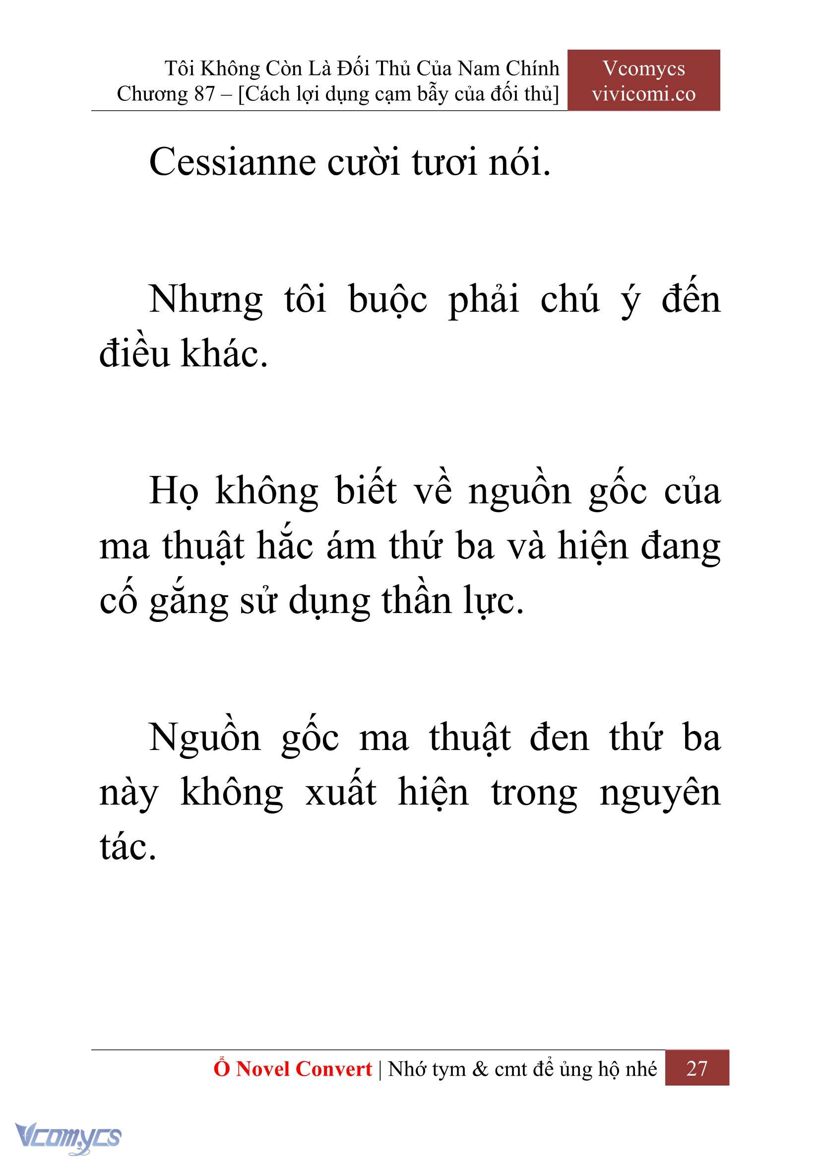 [Novel] Tôi Không Còn Là Đối Thủ Của Nam Chính Chapter  87 - 29