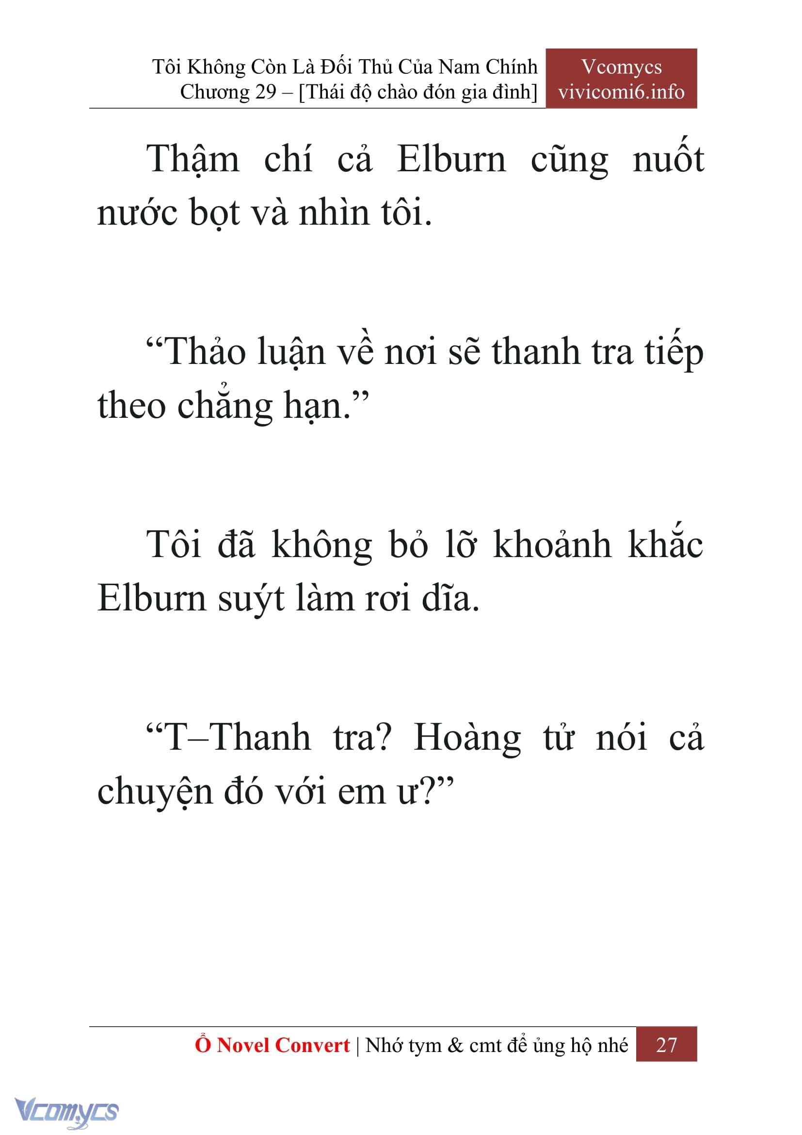 [Novel] Tôi Không Còn Là Đối Thủ Của Nam Chính Chapter  29 - 29